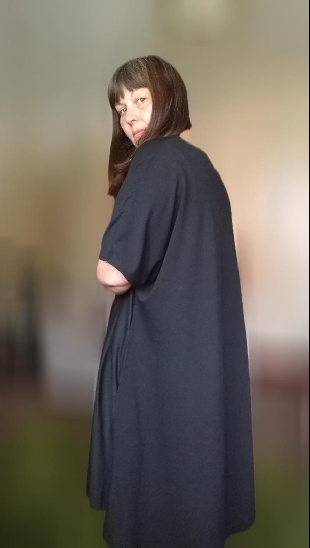 Relaxed Fit T Shirt Dress - Black Jersey UK 24+