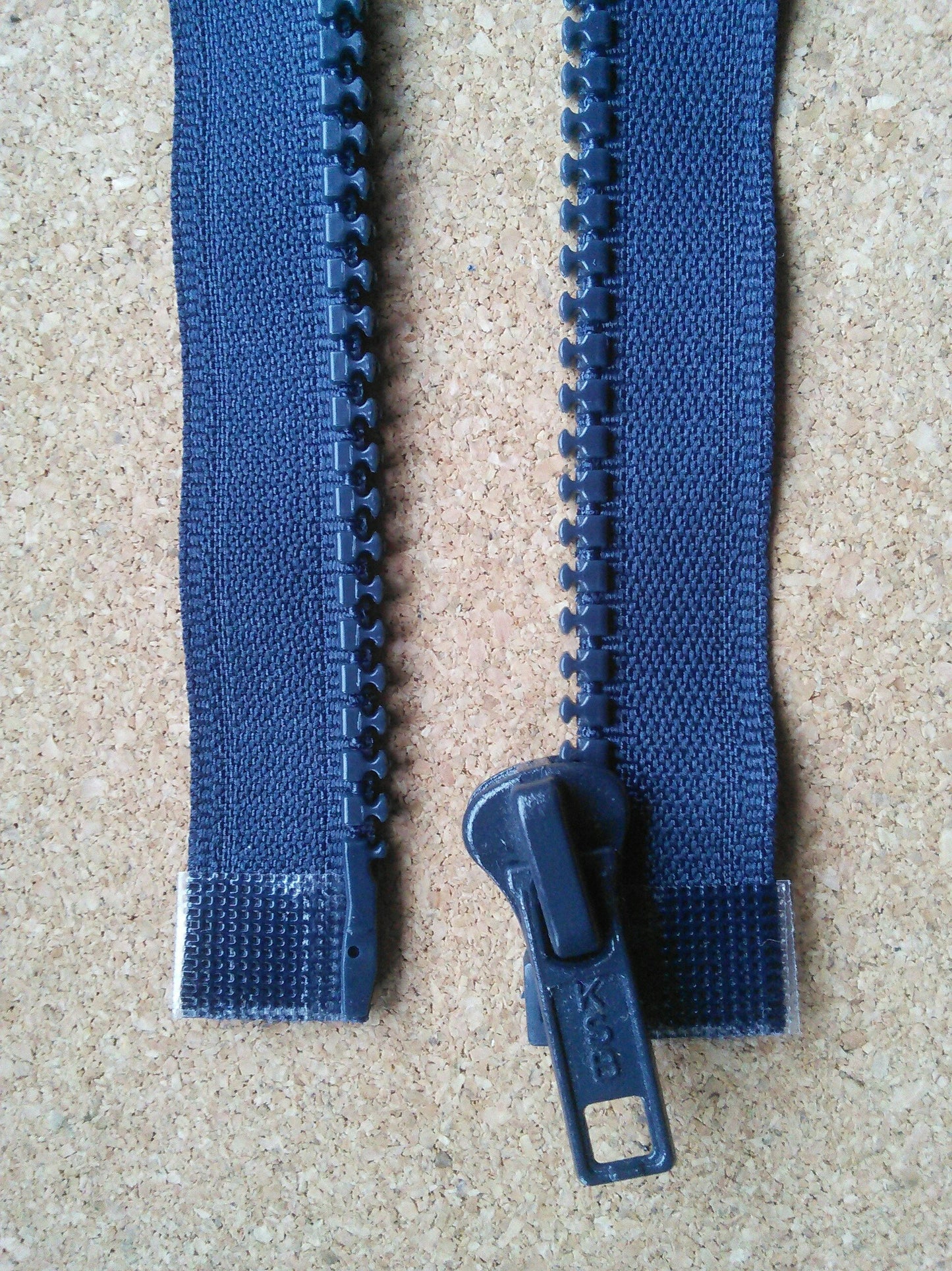 Chunky Navy Blue Plastic Zipper 12 inch Separating Zip Open Ended