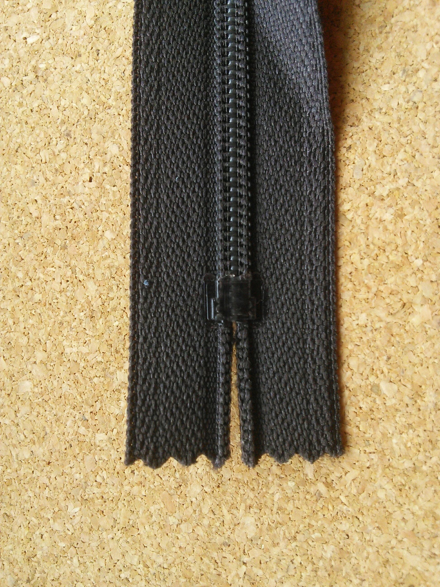 Brown 5 inch zip UK (12.5cm) closed end silver metal nylon teeth