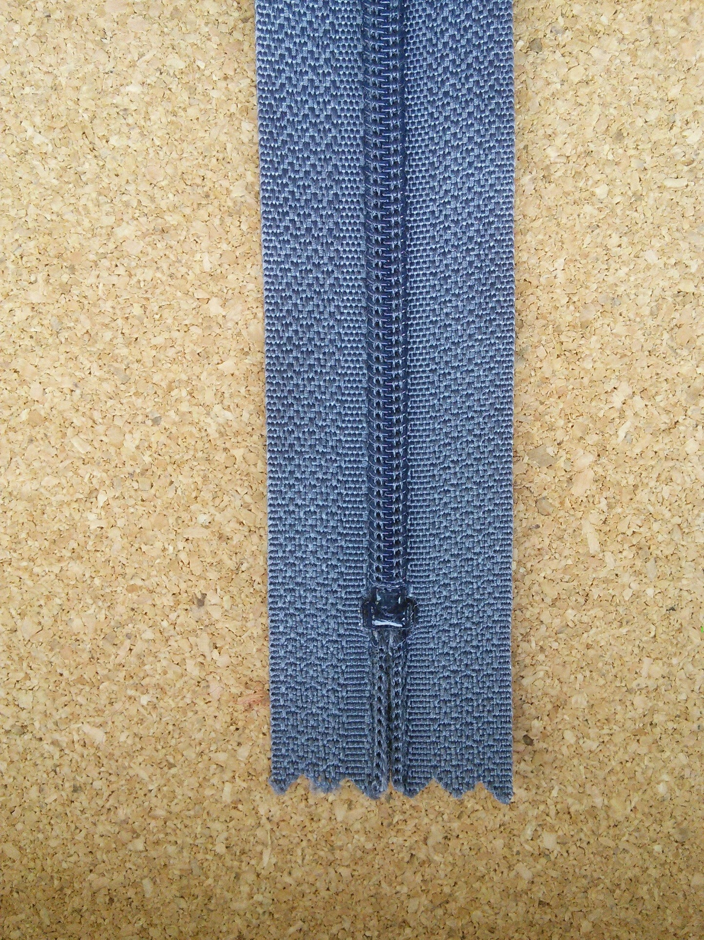 Grey 6 inch zip (12.5cm) nylon closed end