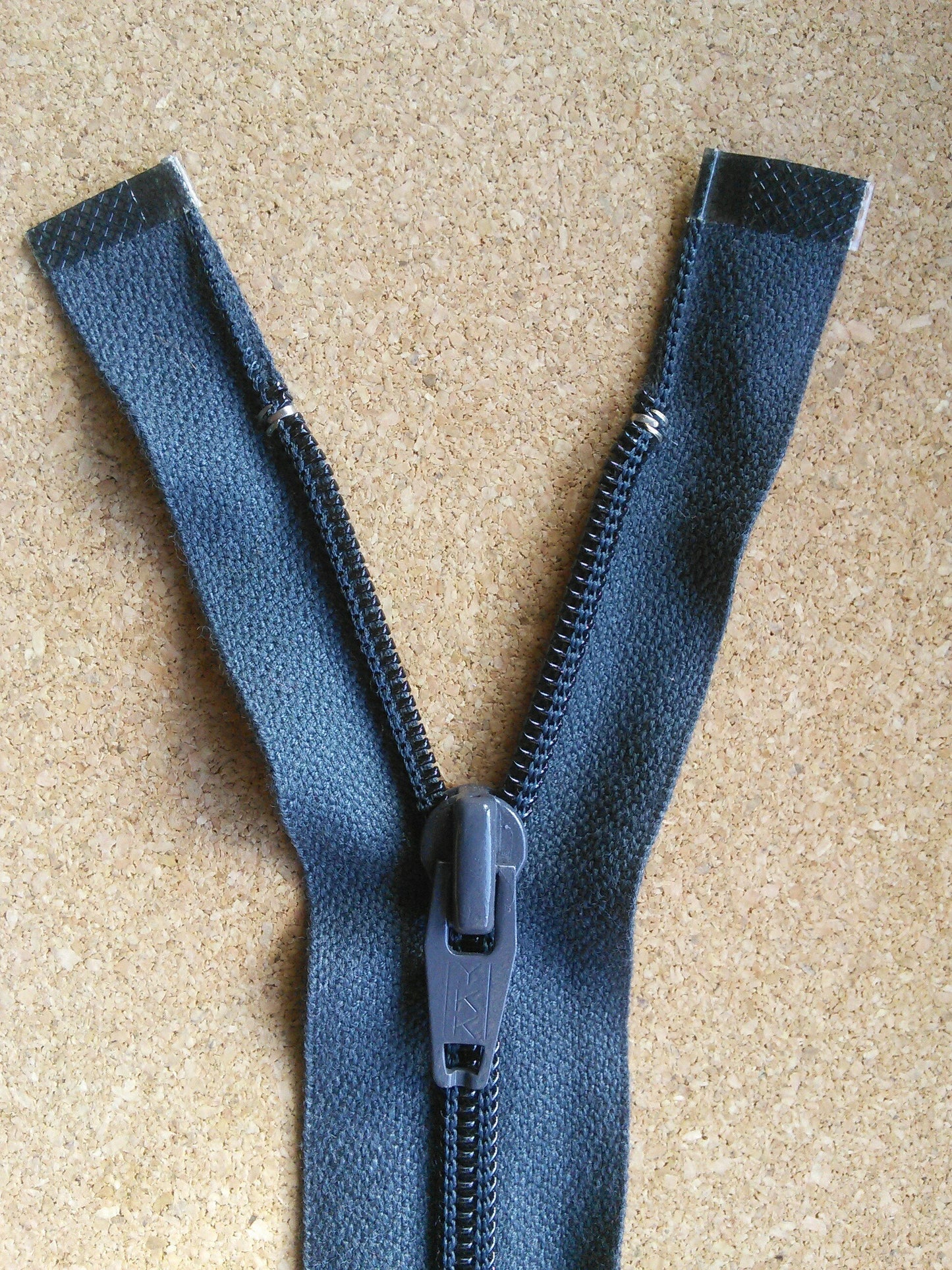Grey nylon zip 12 inch (30.5cm) YKK open end