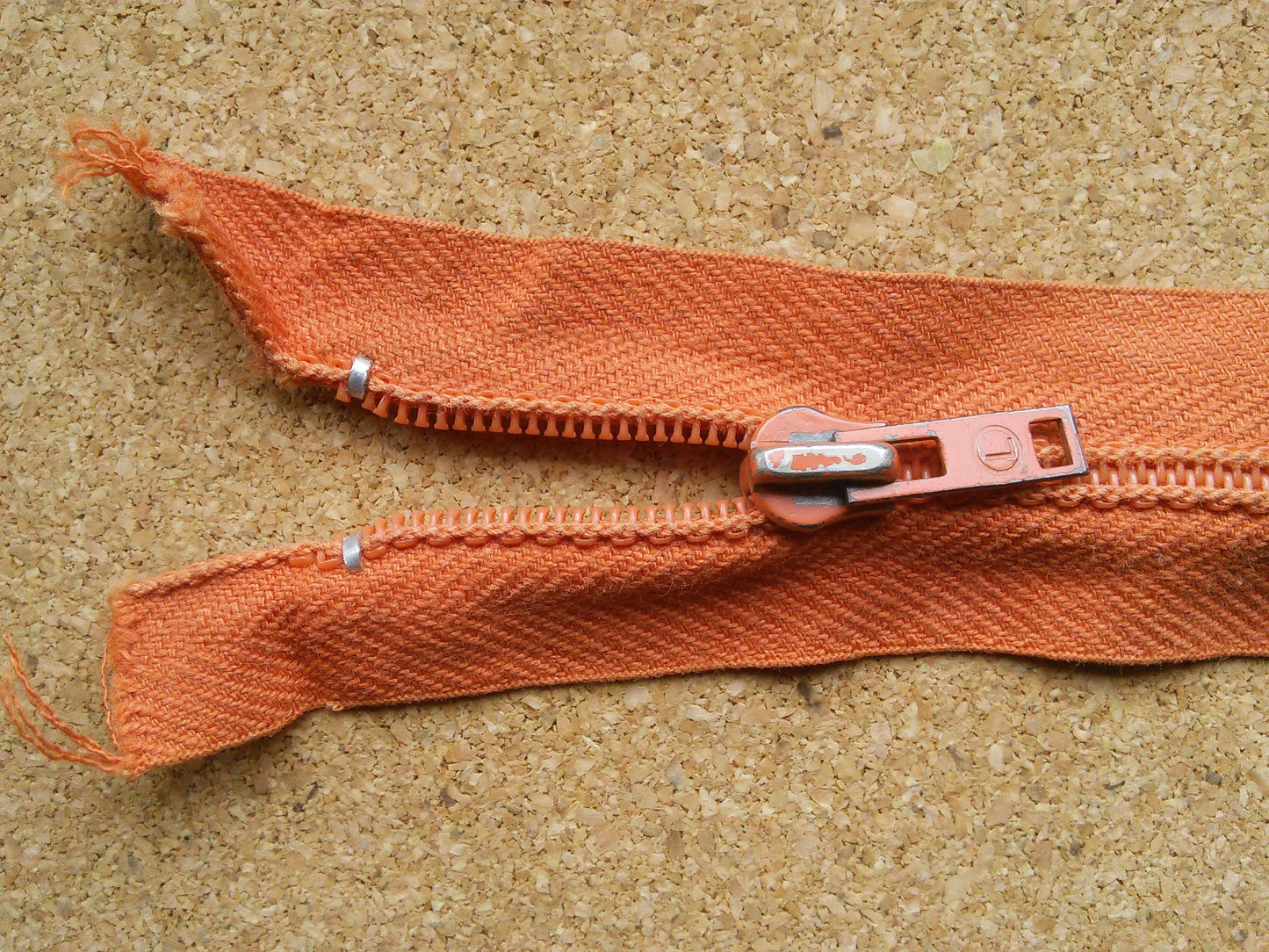 Orange terracotta zip 12 inch (30.5cm) YKK nylon closed end