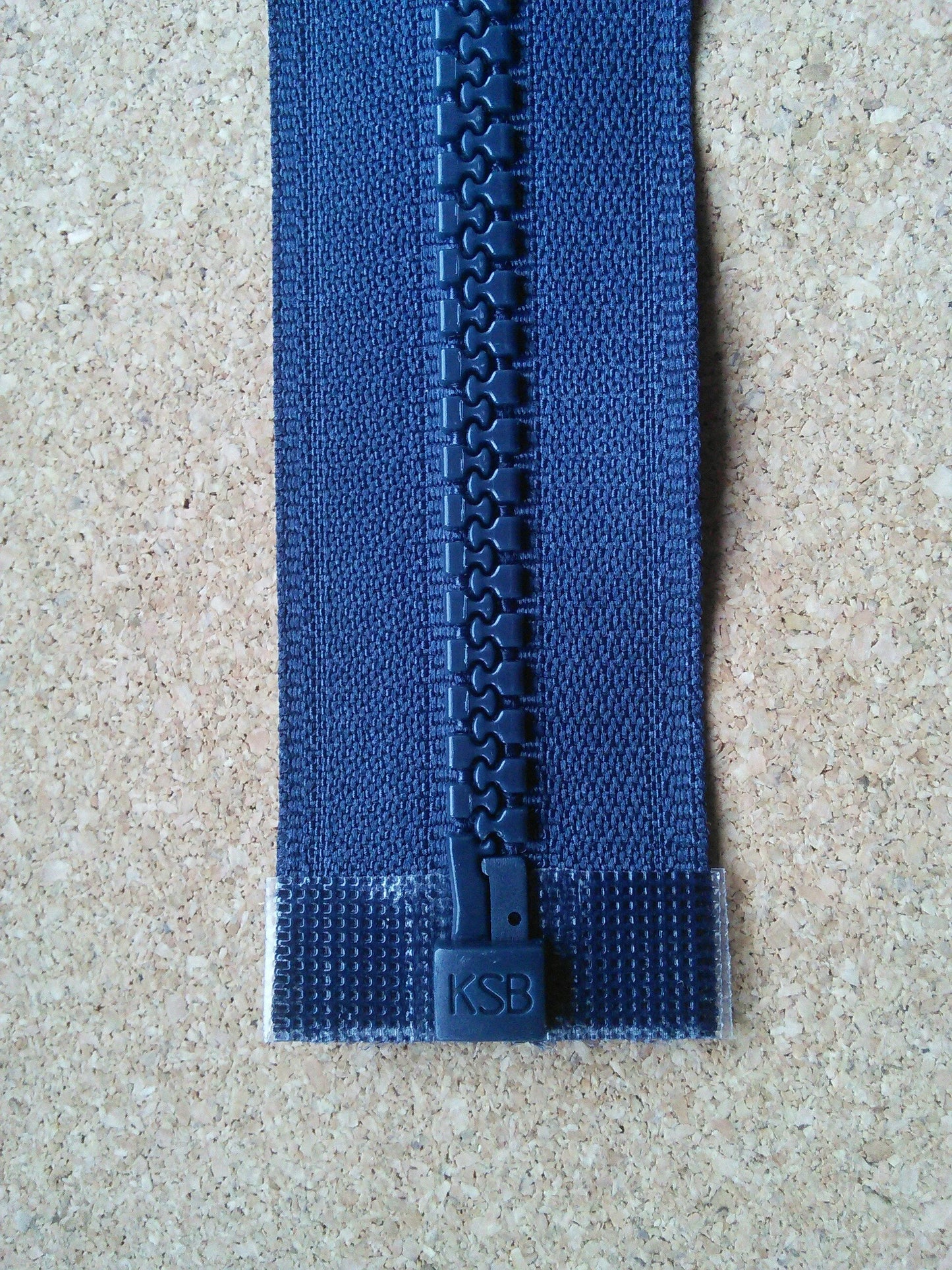 Chunky Navy Blue Plastic Zipper 12 inch Separating Zip Open Ended