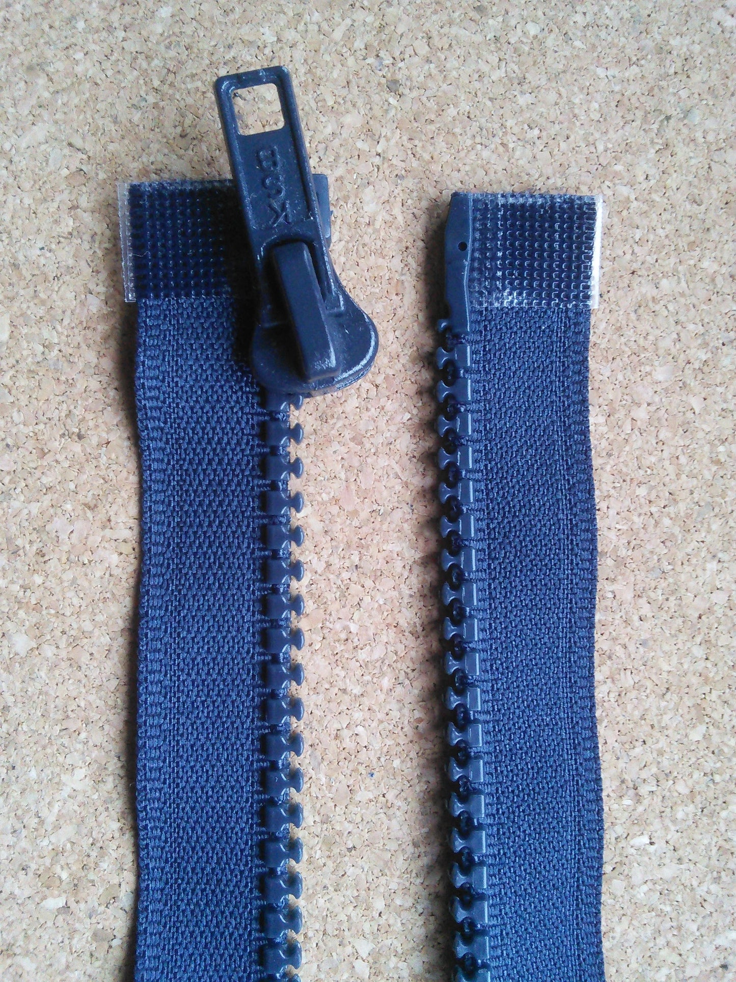 Chunky Navy Blue Plastic Zipper 12 inch Separating Zip Open Ended