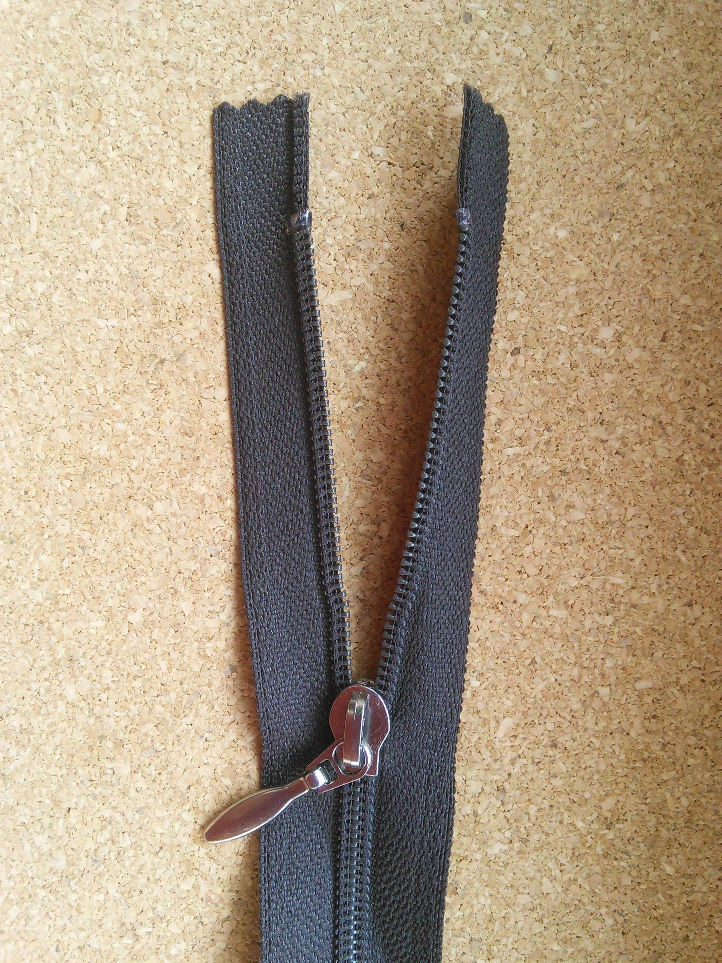 Brown 5 inch zip UK (12.5cm) closed end silver metal nylon teeth