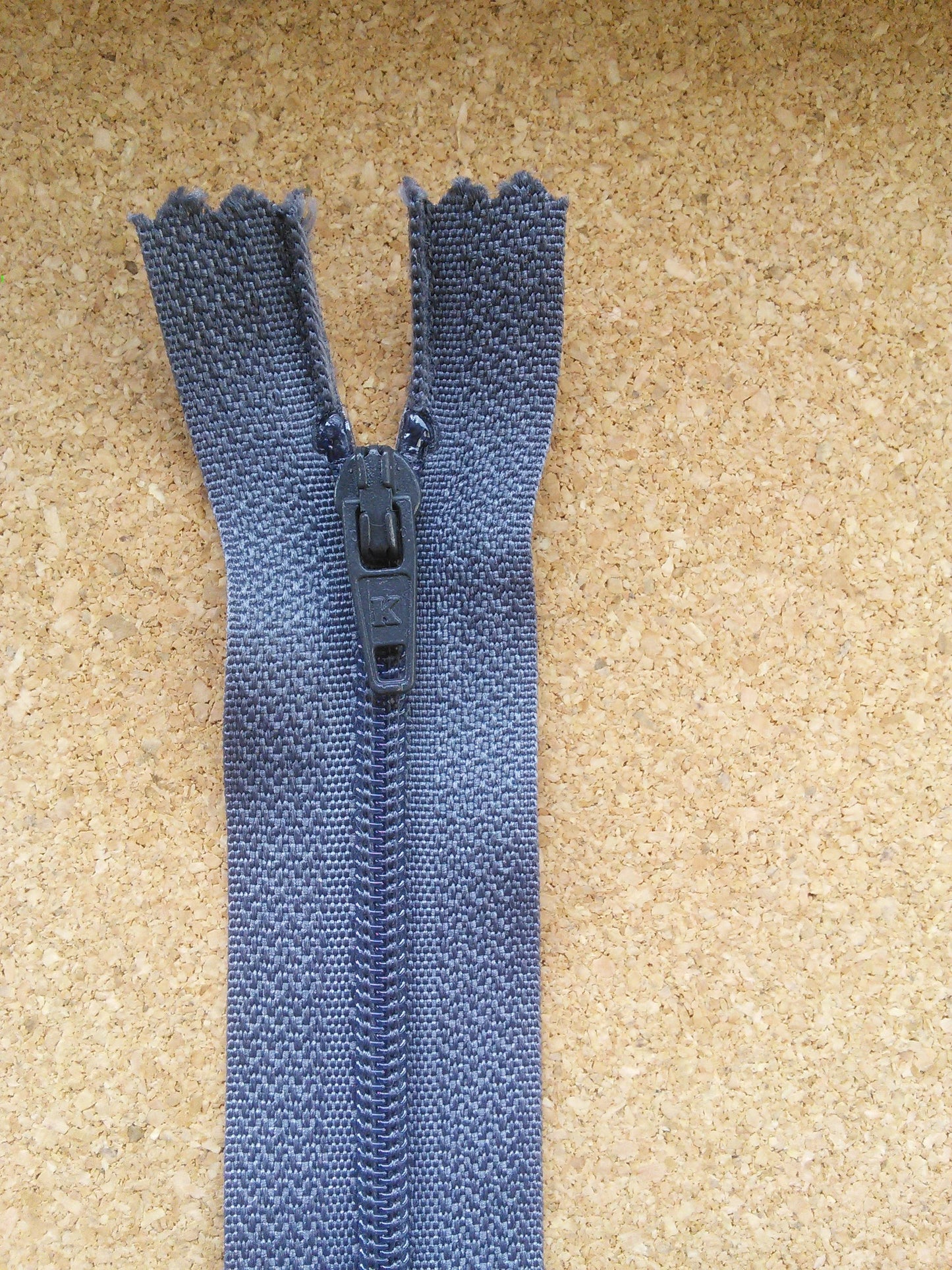 Grey 6 inch zip (12.5cm) nylon closed end