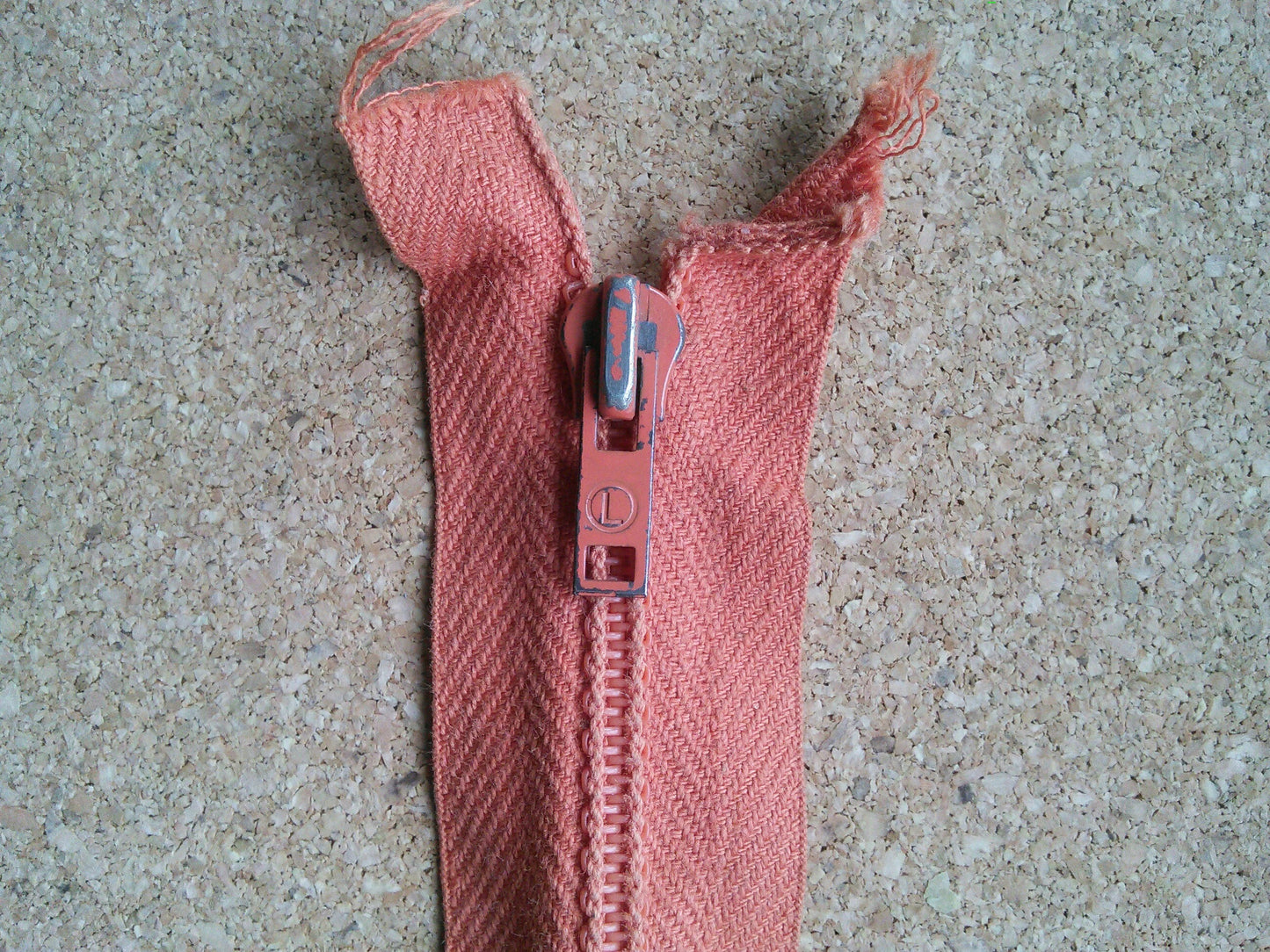 Orange terracotta zip 12 inch (30.5cm) YKK nylon closed end