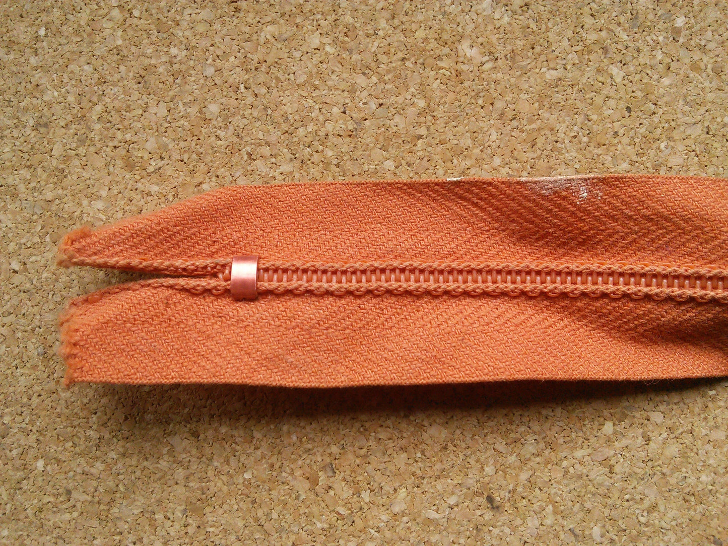 Orange terracotta zip 12 inch (30.5cm) YKK nylon closed end