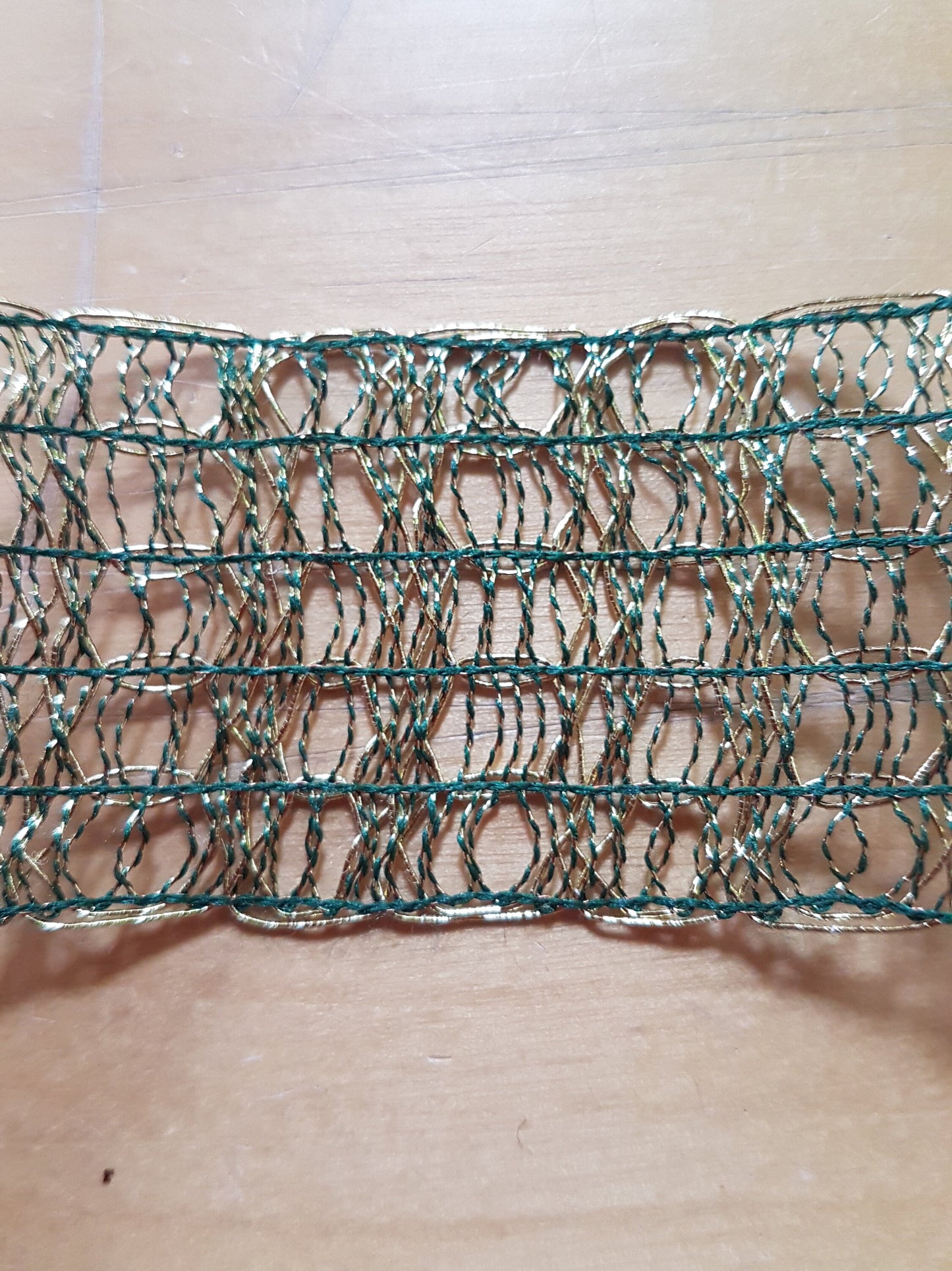 Gold Metal Trim Green 3.5cm wide 47cm long