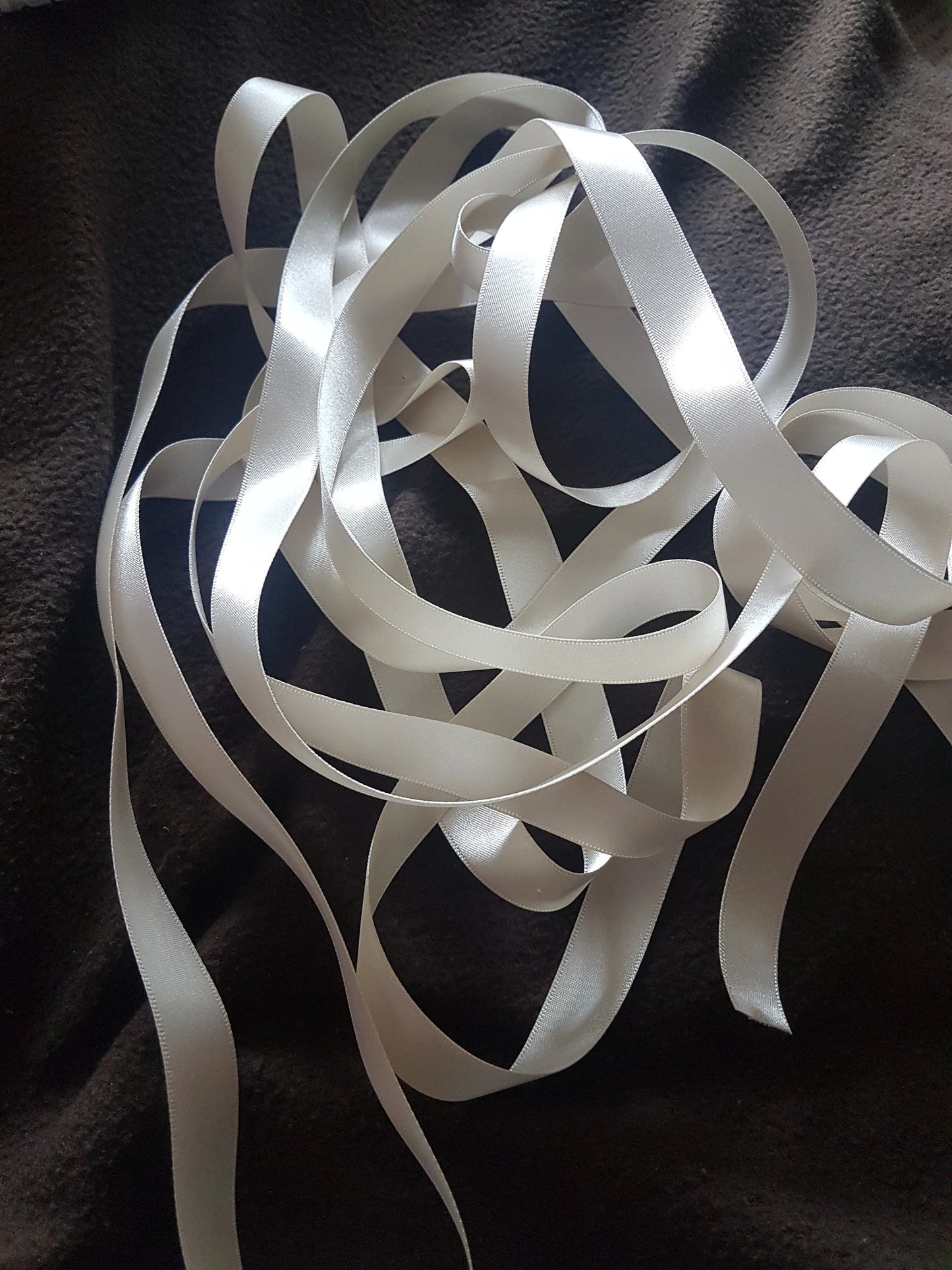 Cream / Ivory Satin Ribbon 1/2 inch wide