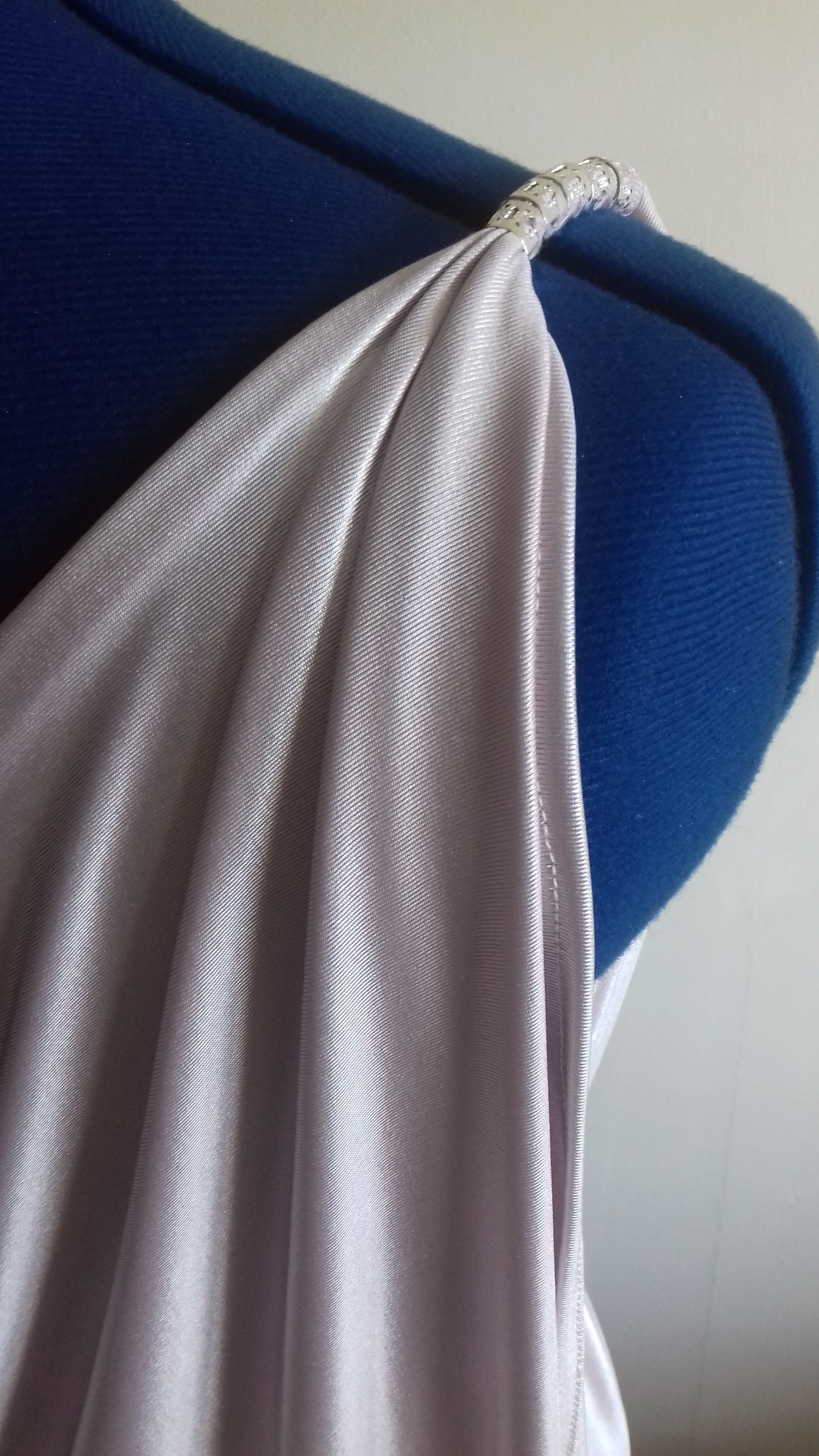 Lavender Backless Grecian Wedding Bridal Dress