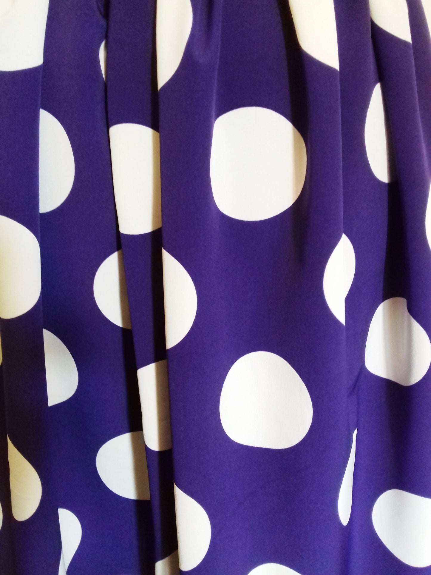 Purple White Polka Dot Plus Size Dress