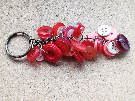 Buttons Keychain Bag Charm