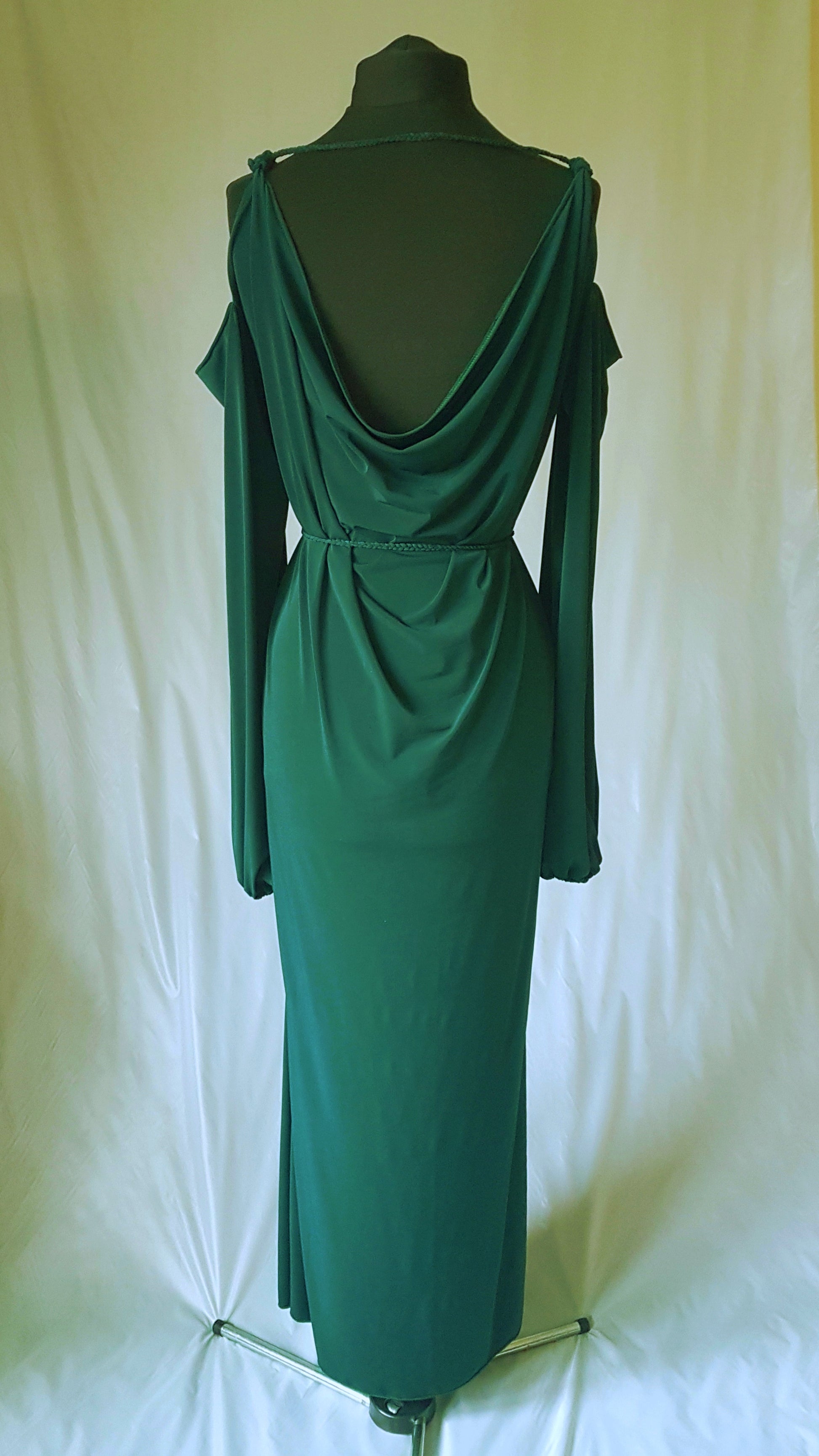 Long Backless Grecian Dress