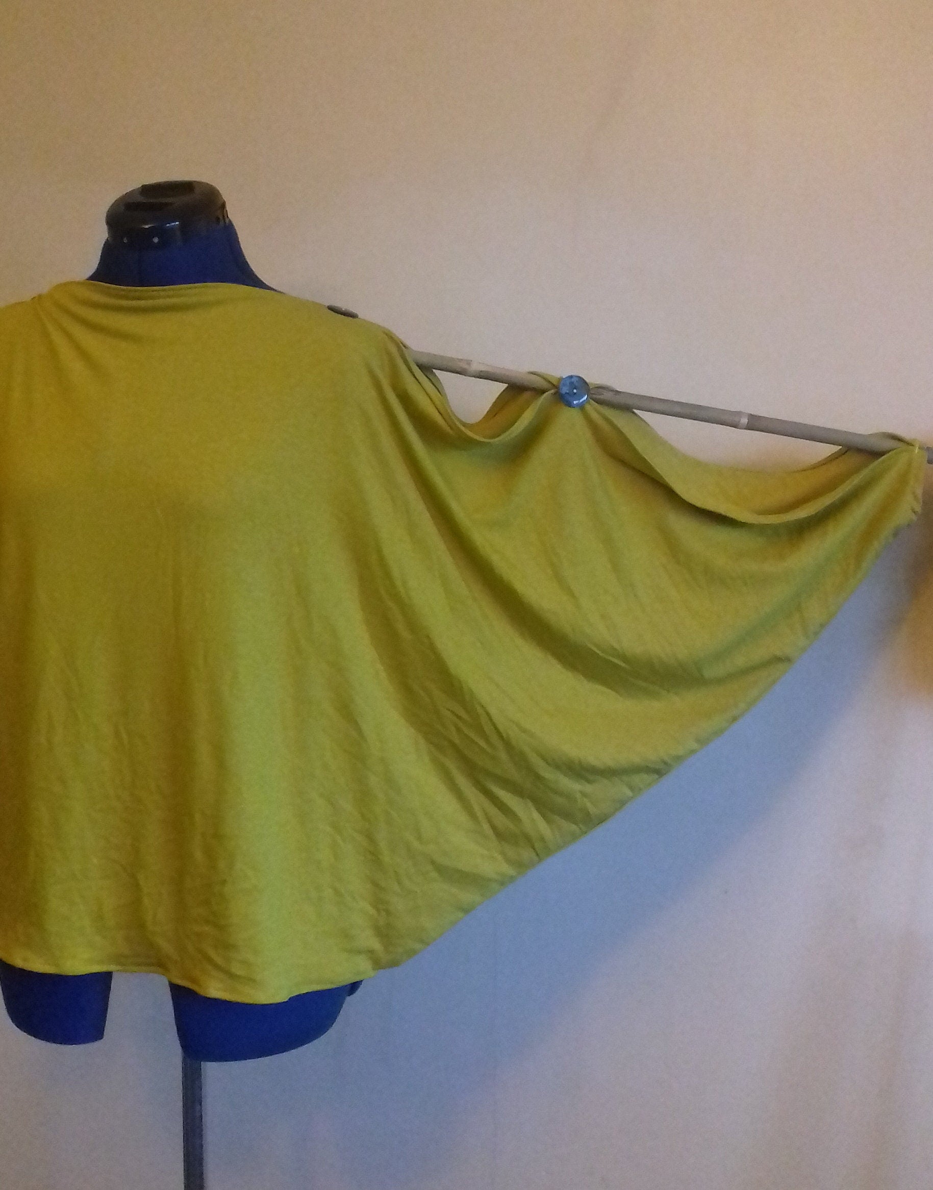 yellow batwing top
