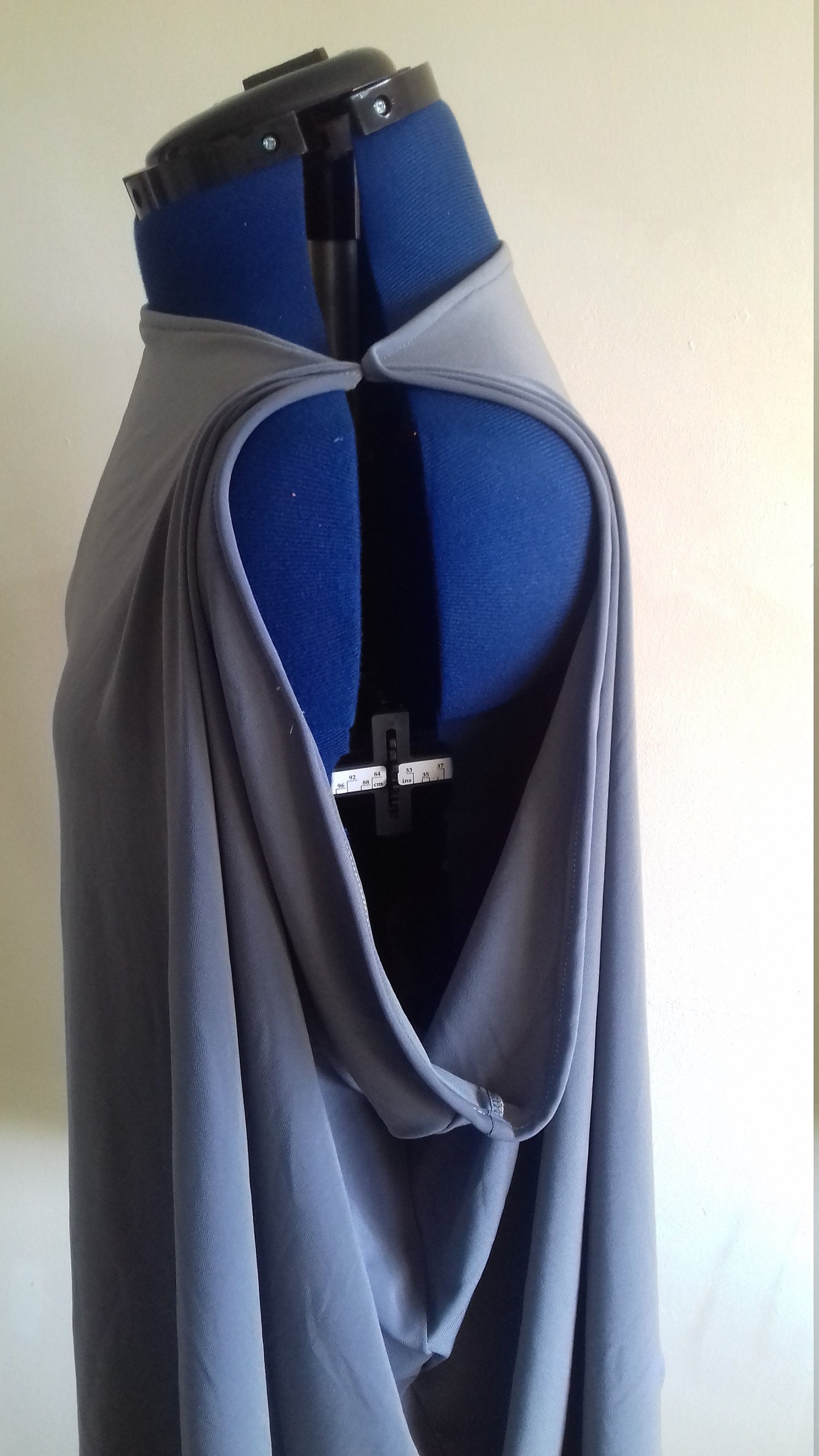 Grey Grecian Drape Plus Size Top UK16 41" Bust