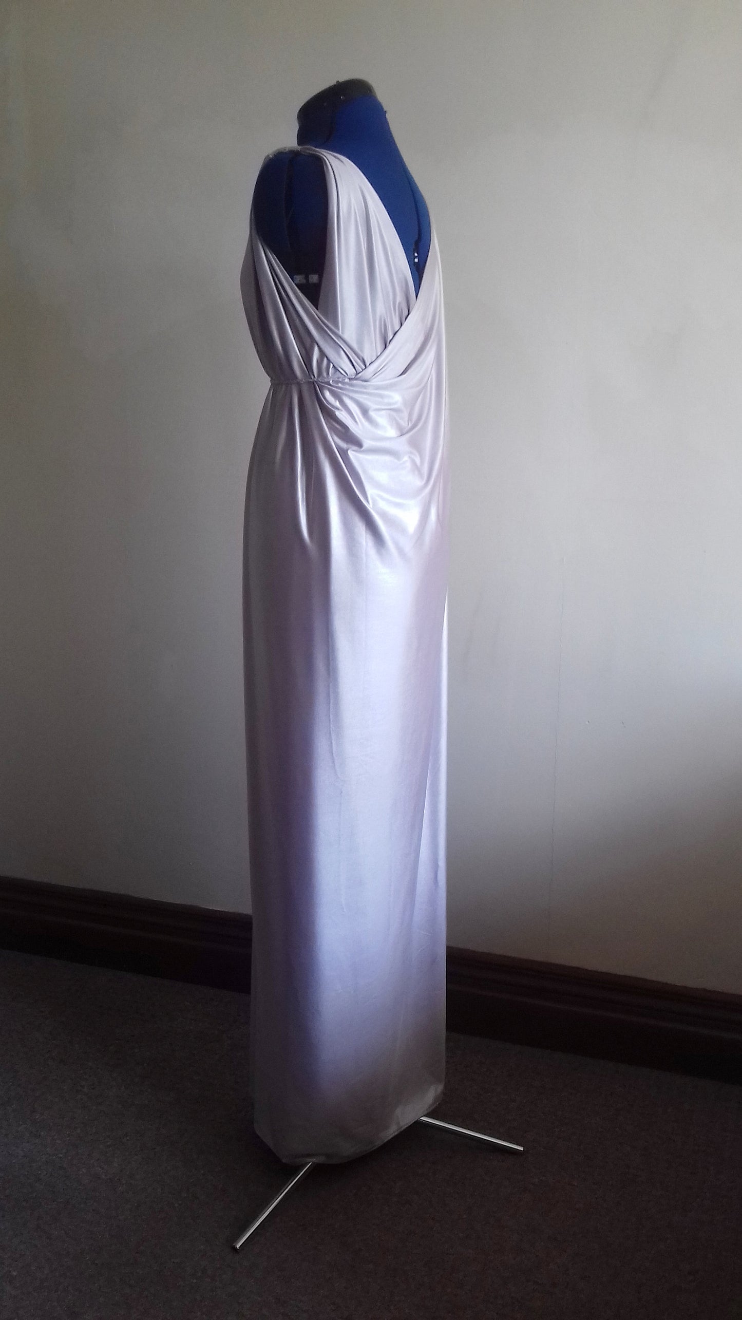 Lavender Backless Grecian Wedding Bridal Dress