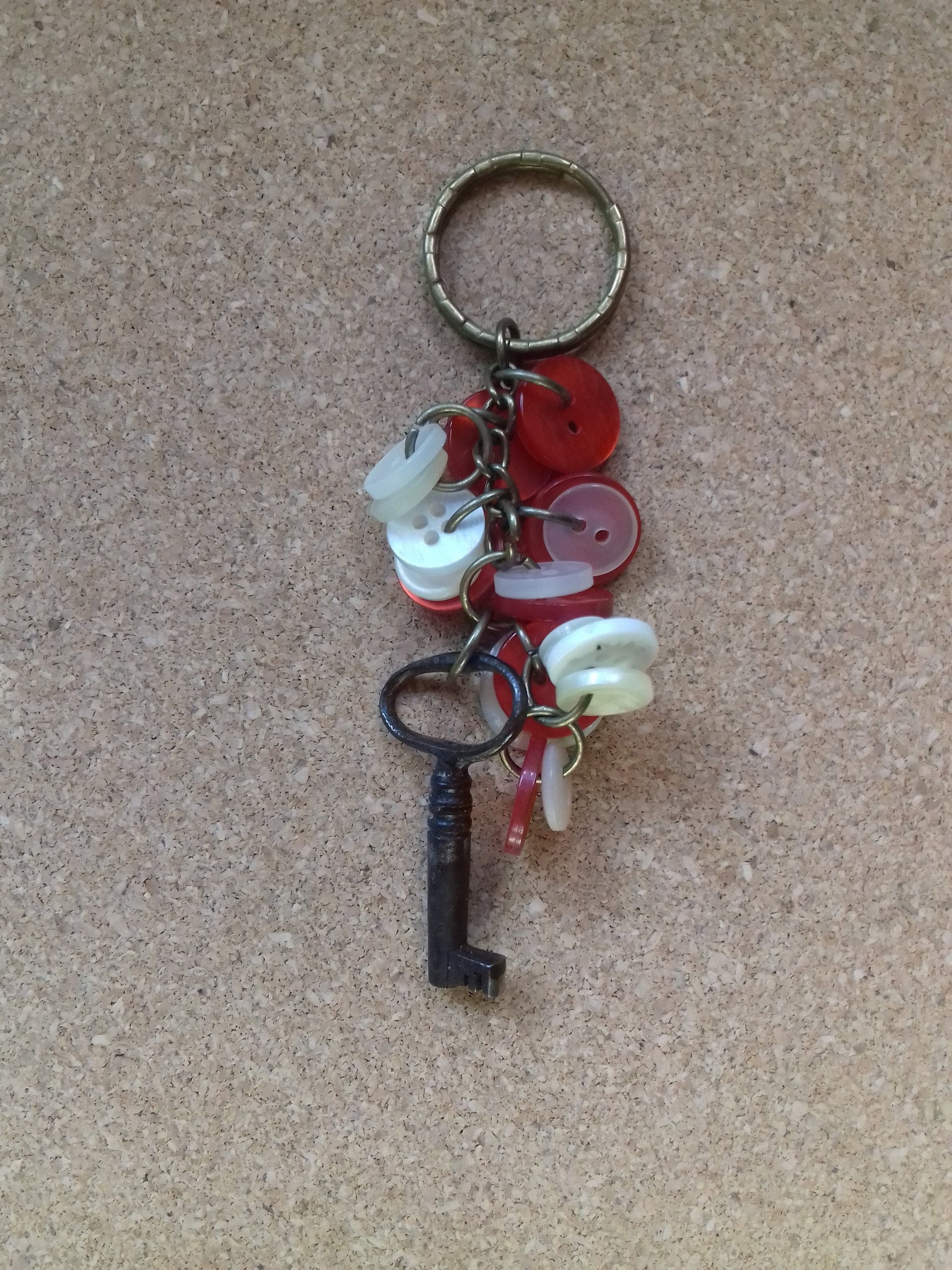 Buttons Keychain Bag Charm