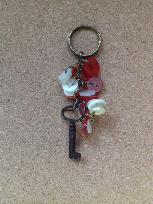 Buttons Keychain Bag Charm