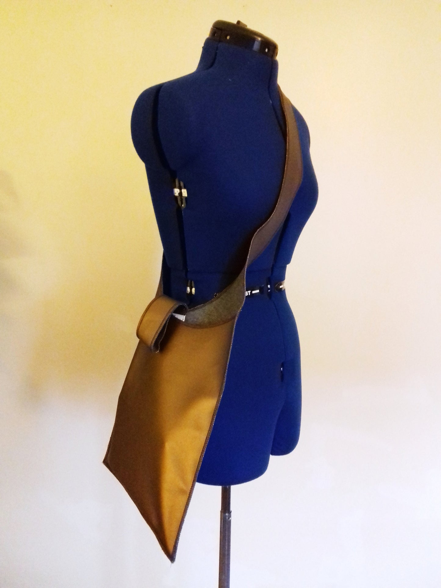 Bronze Faux Leather Messenger Shoulder Bag