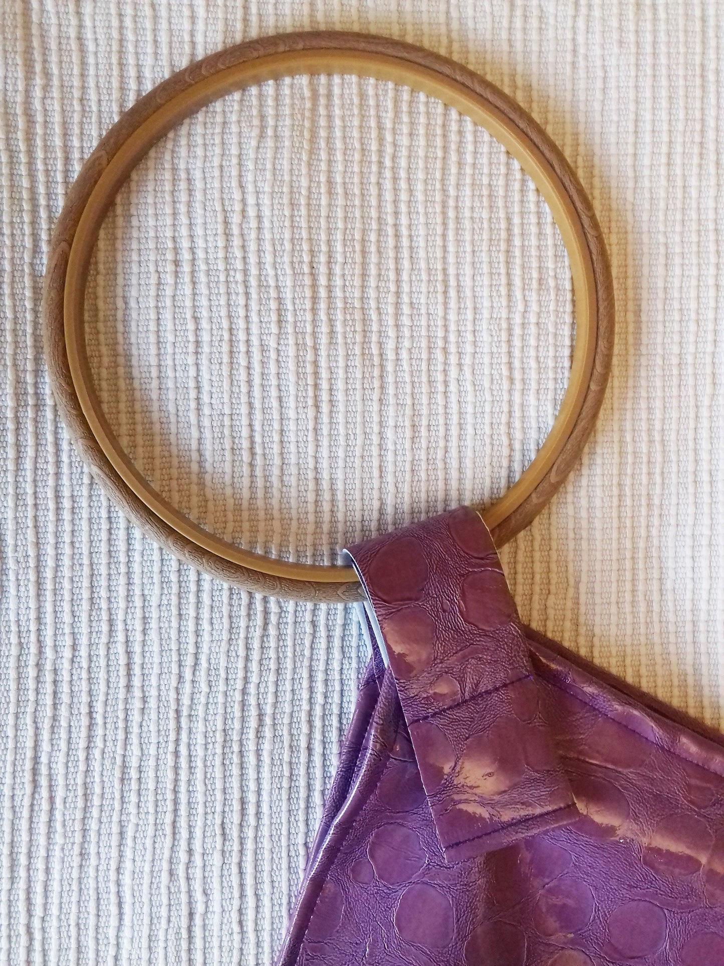 Oversize Asymmetrical Purple Shoulder Bag