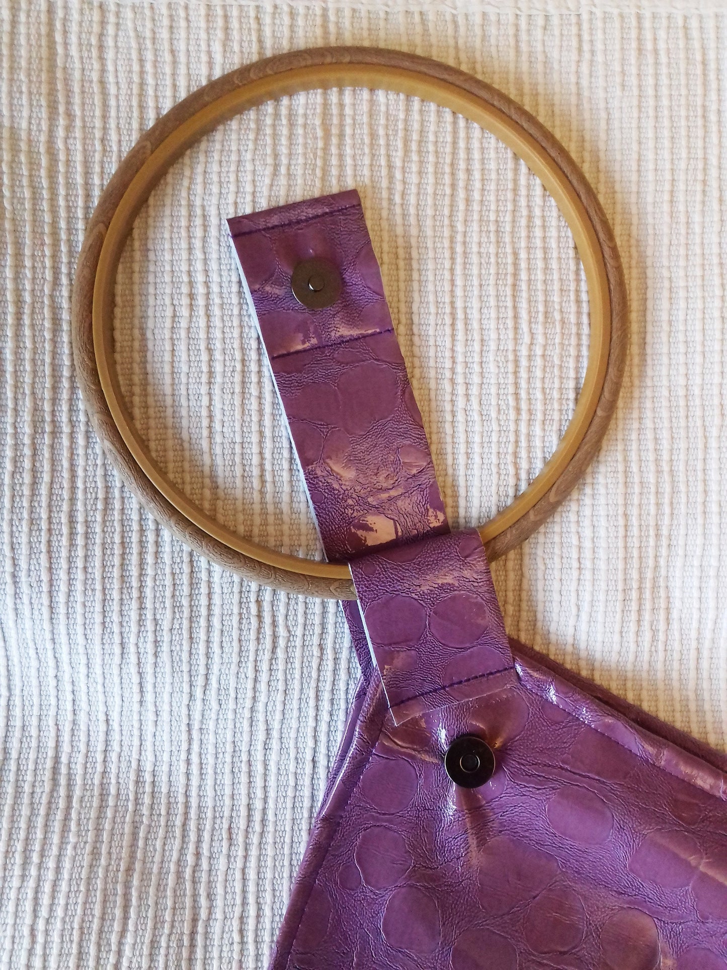 Oversize Asymmetrical Purple Shoulder Bag