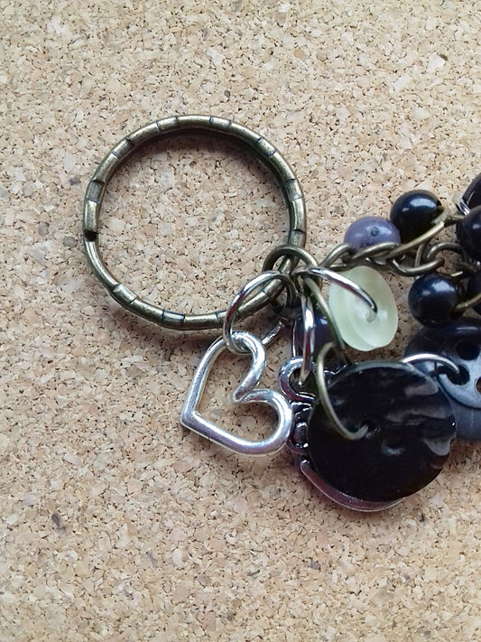 Buttons Keychain Bag Charm