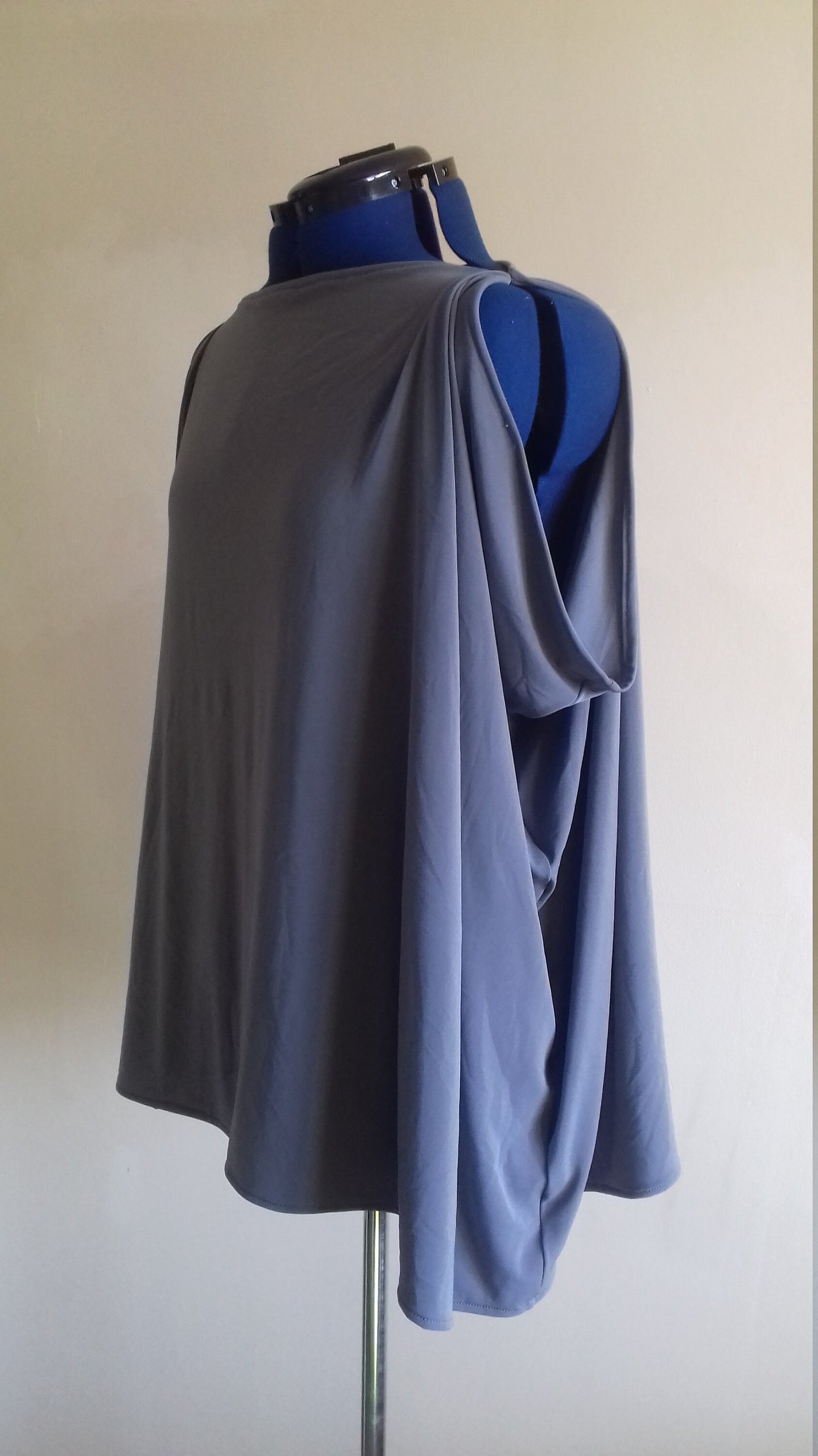 grey drape top