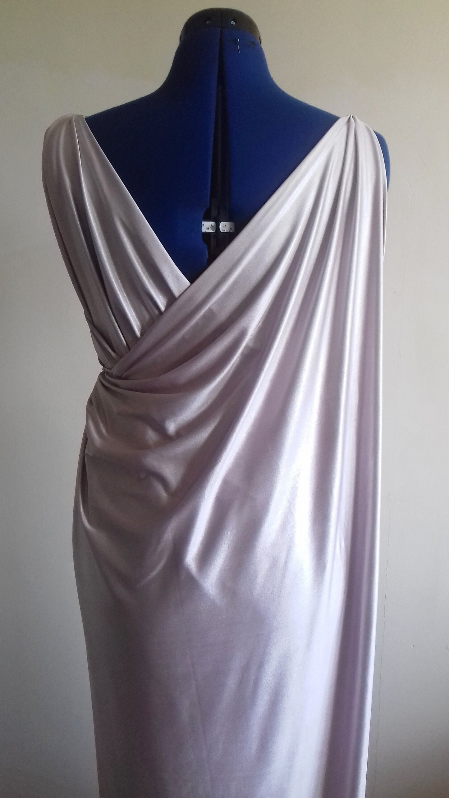 Lavender Backless Grecian Wedding Bridal Dress