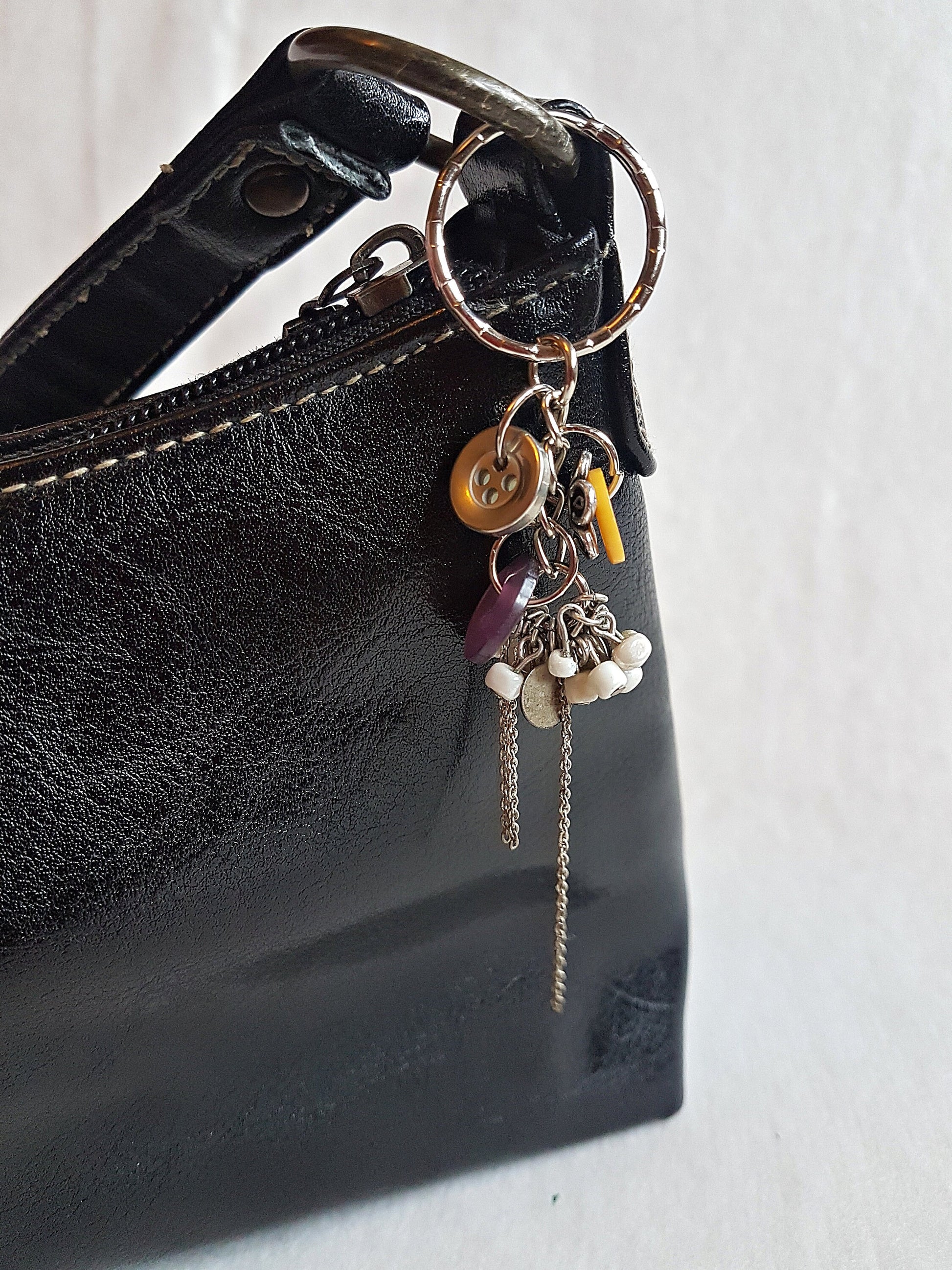 Buttons Keychain Bag Charm