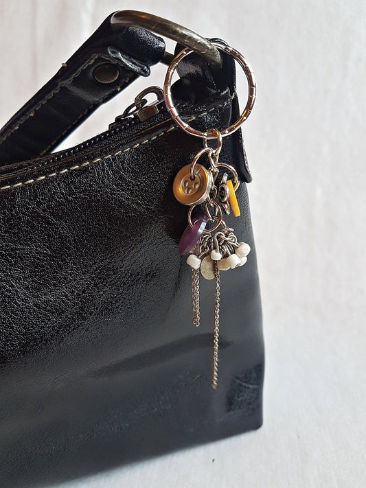 Buttons Keychain Bag Charm