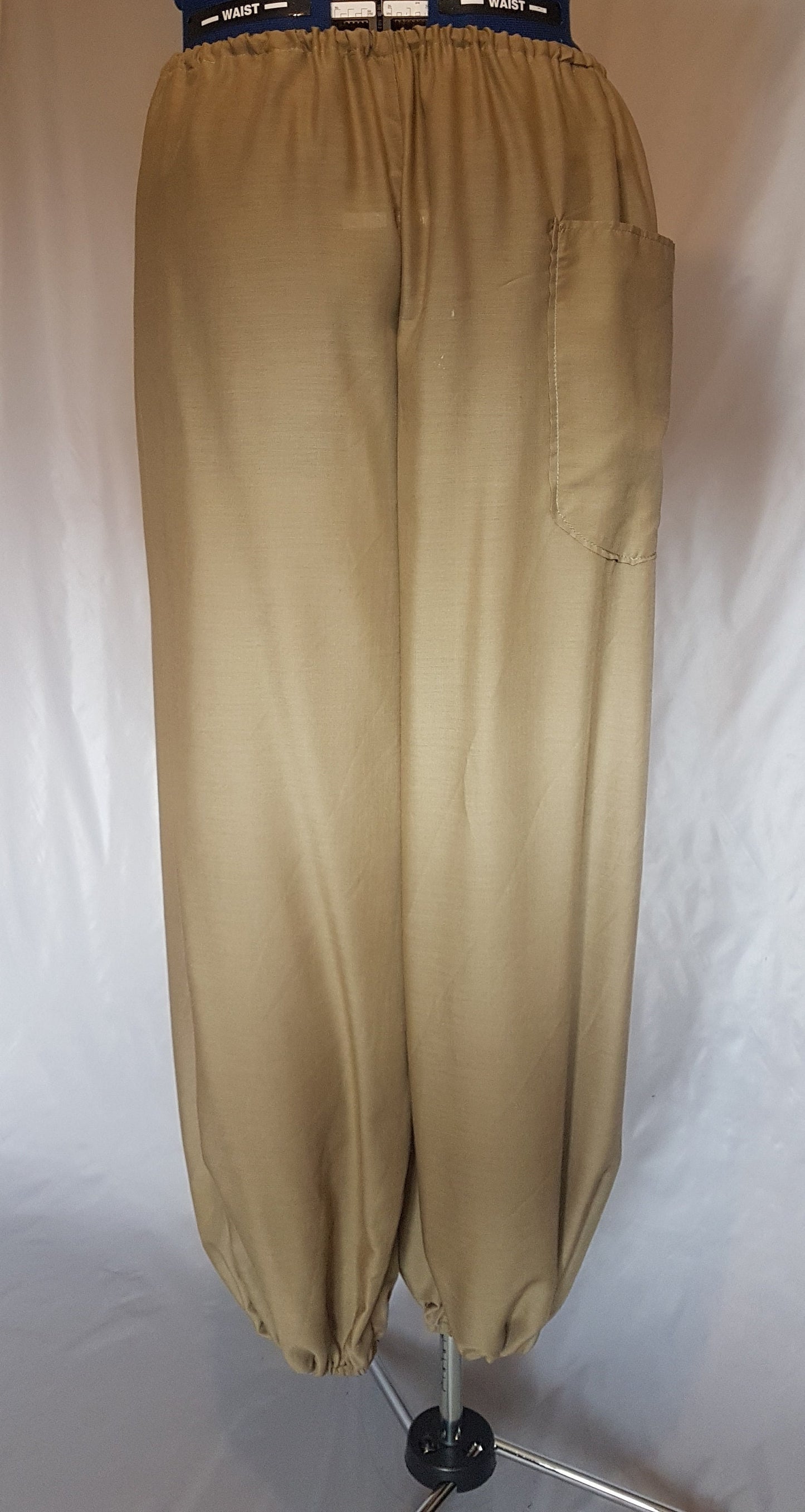 Khaki Green Cotton Harem Pants Trousers UK14