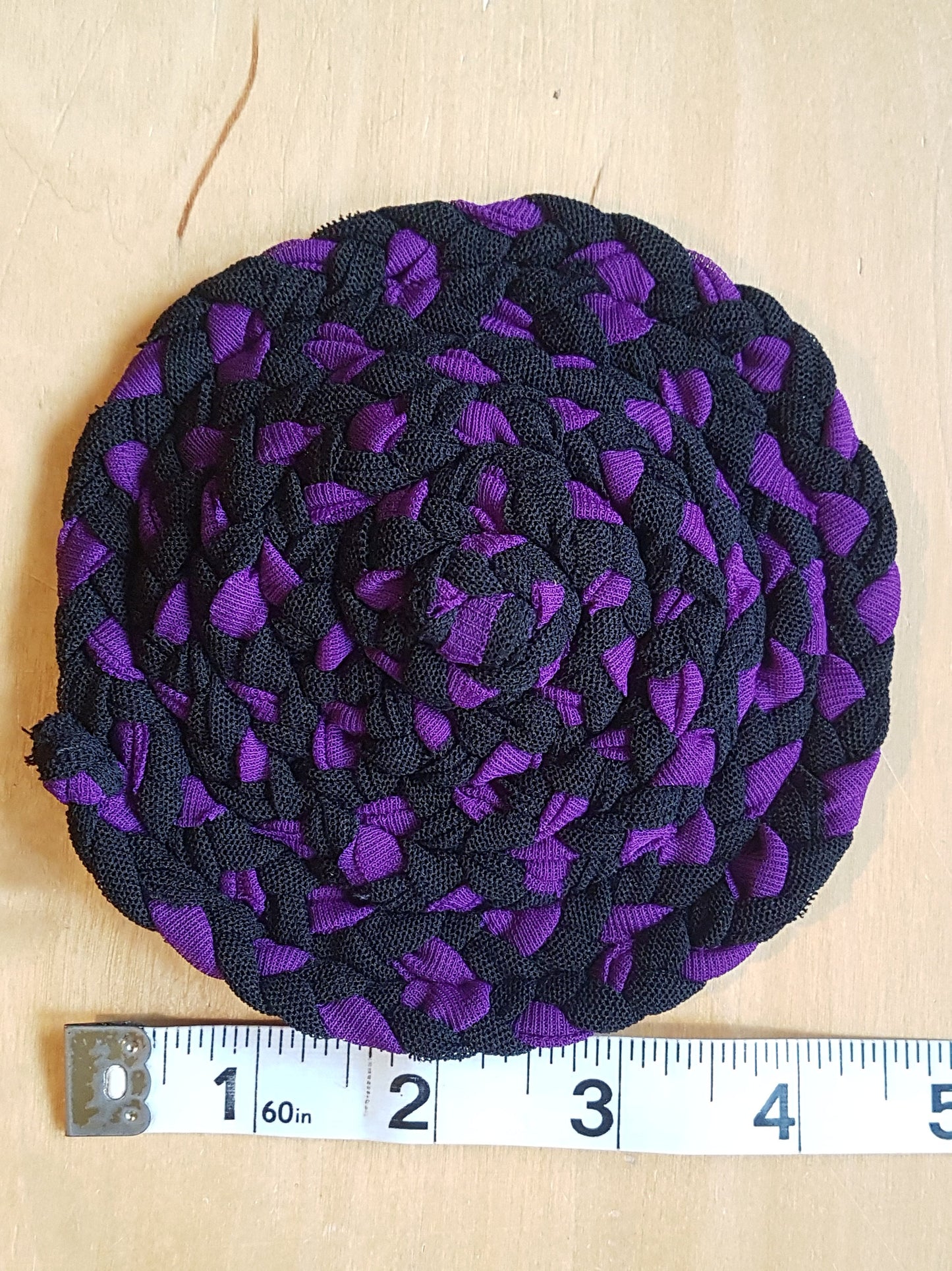 Handmade Coaster Black Purple