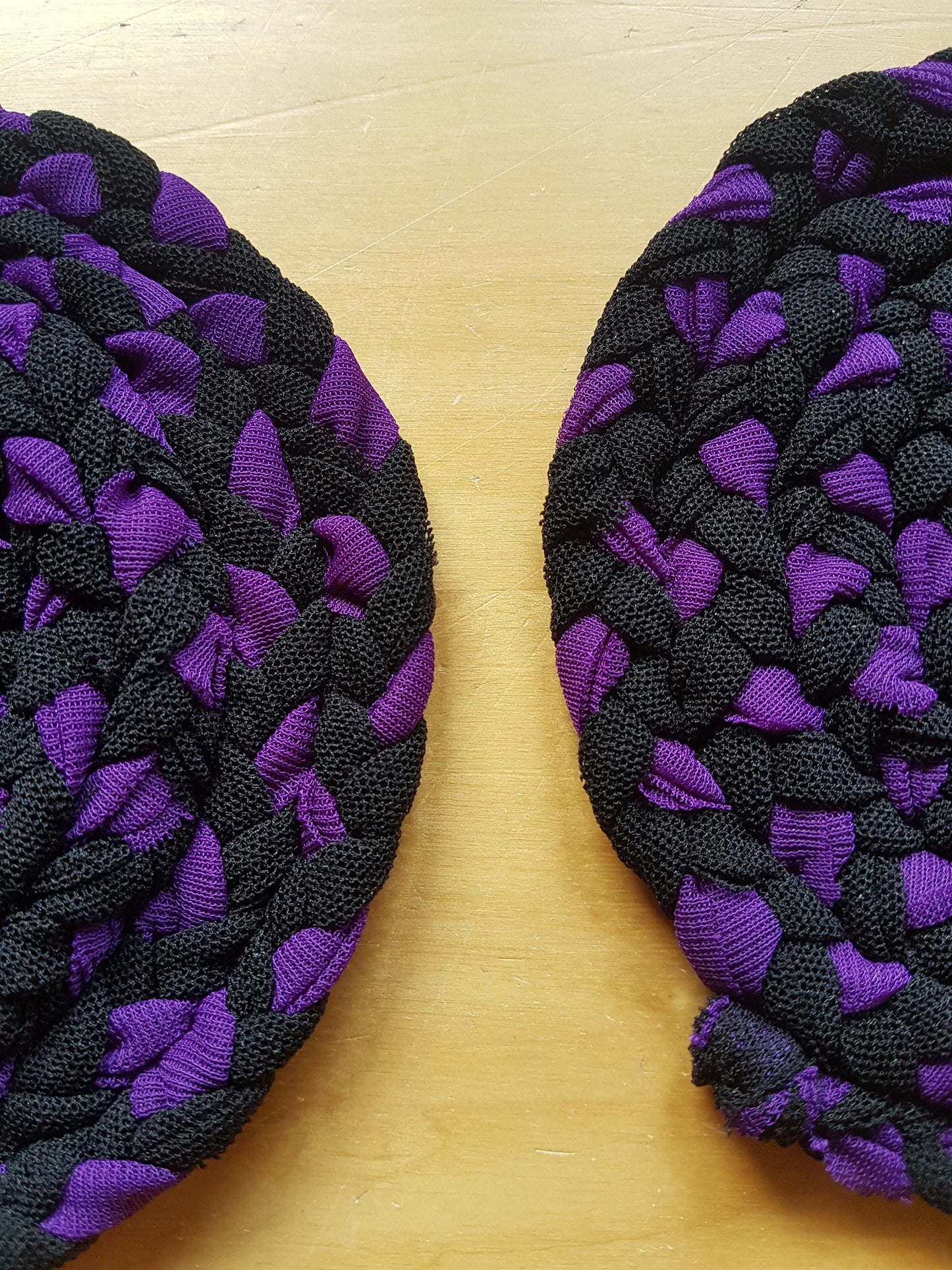 Handmade Coaster Black Purple