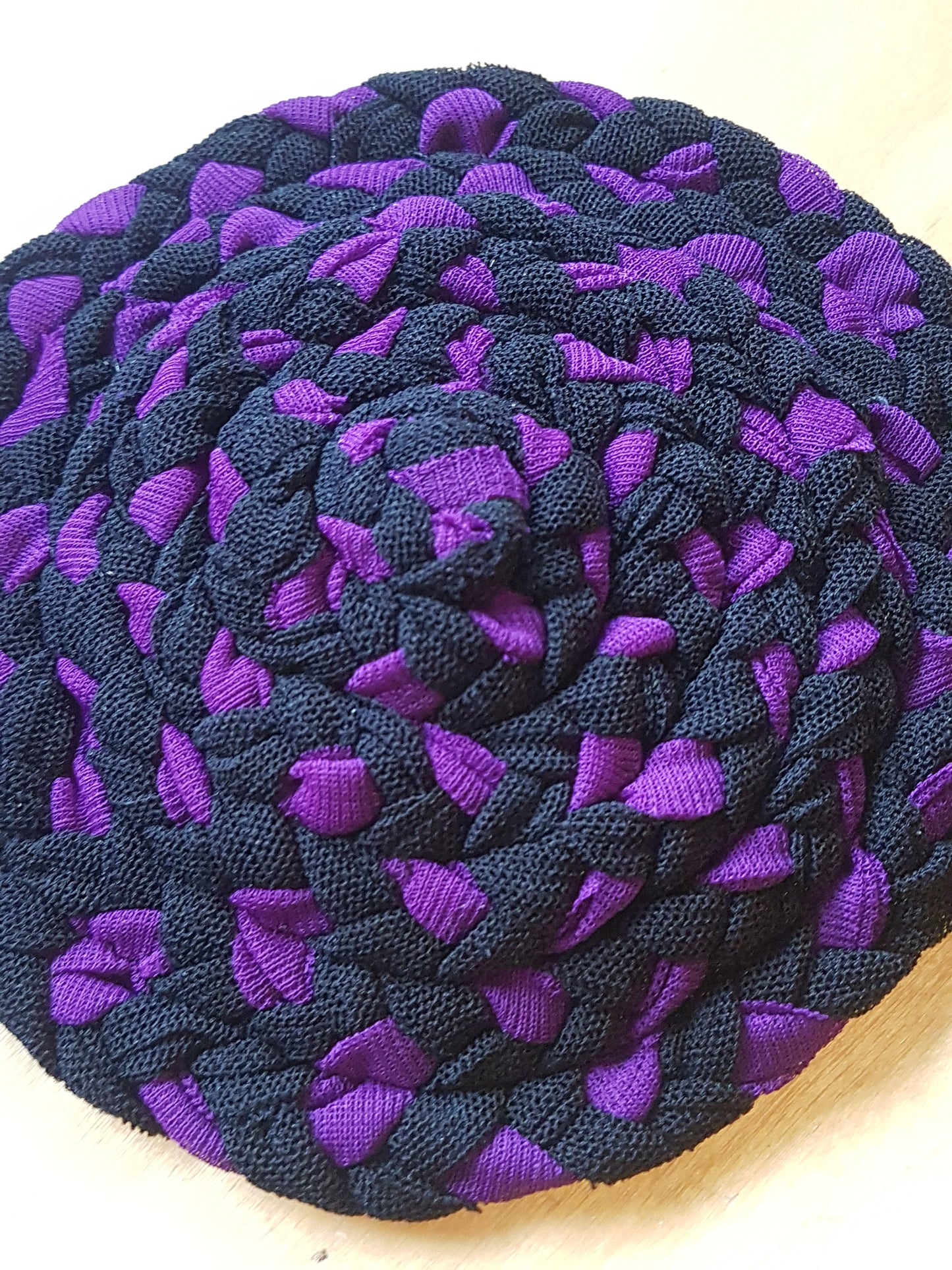 Handmade Coaster Black Purple