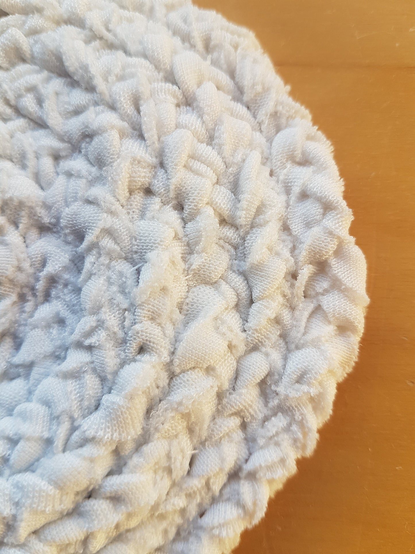 Handmade White Round Coaster Ivory