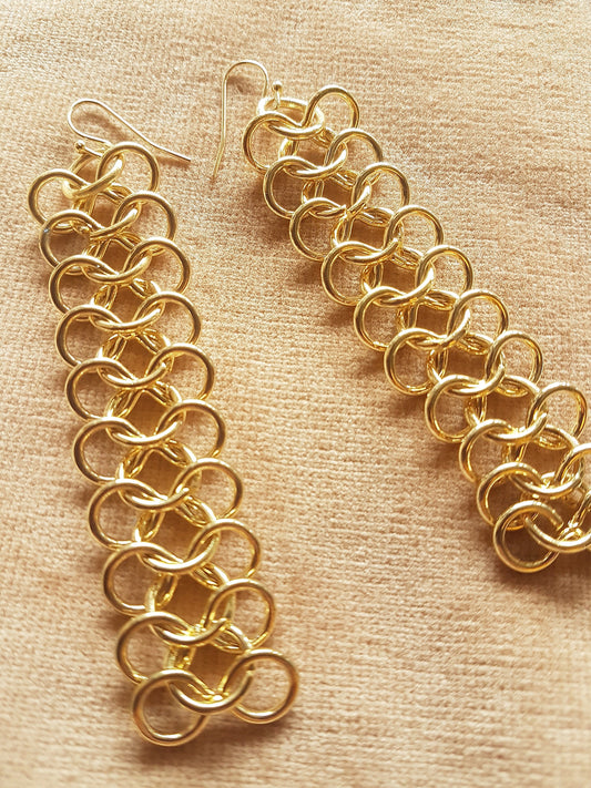 Gold Chain Dangle Earrings