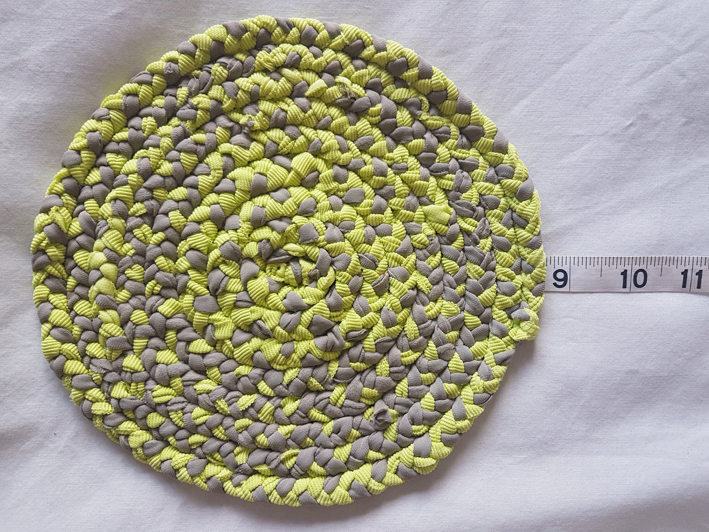 Handmade Coaster Lime Green, Brown