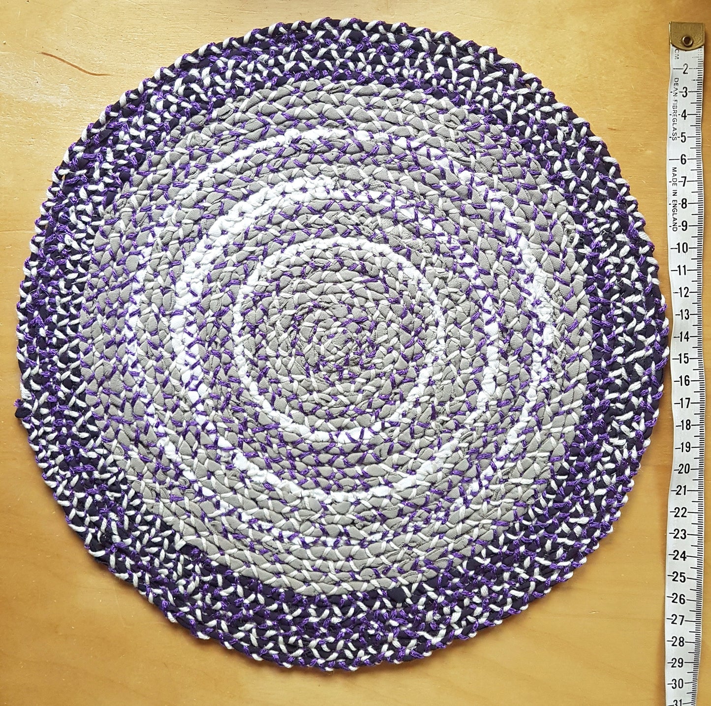 Handmade Coaster Purple, Brown, Cream