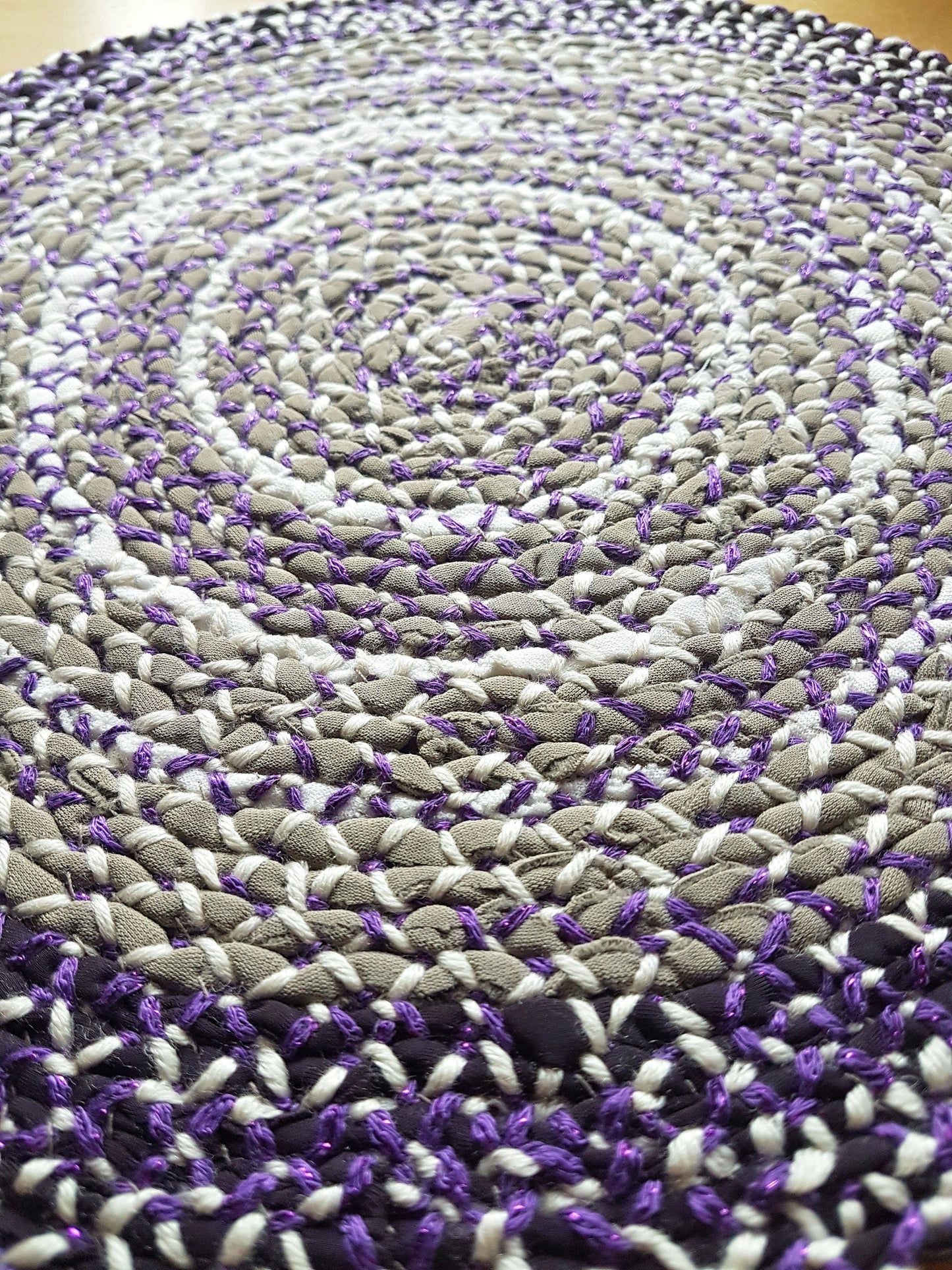 Handmade Coaster Purple, Brown, Cream