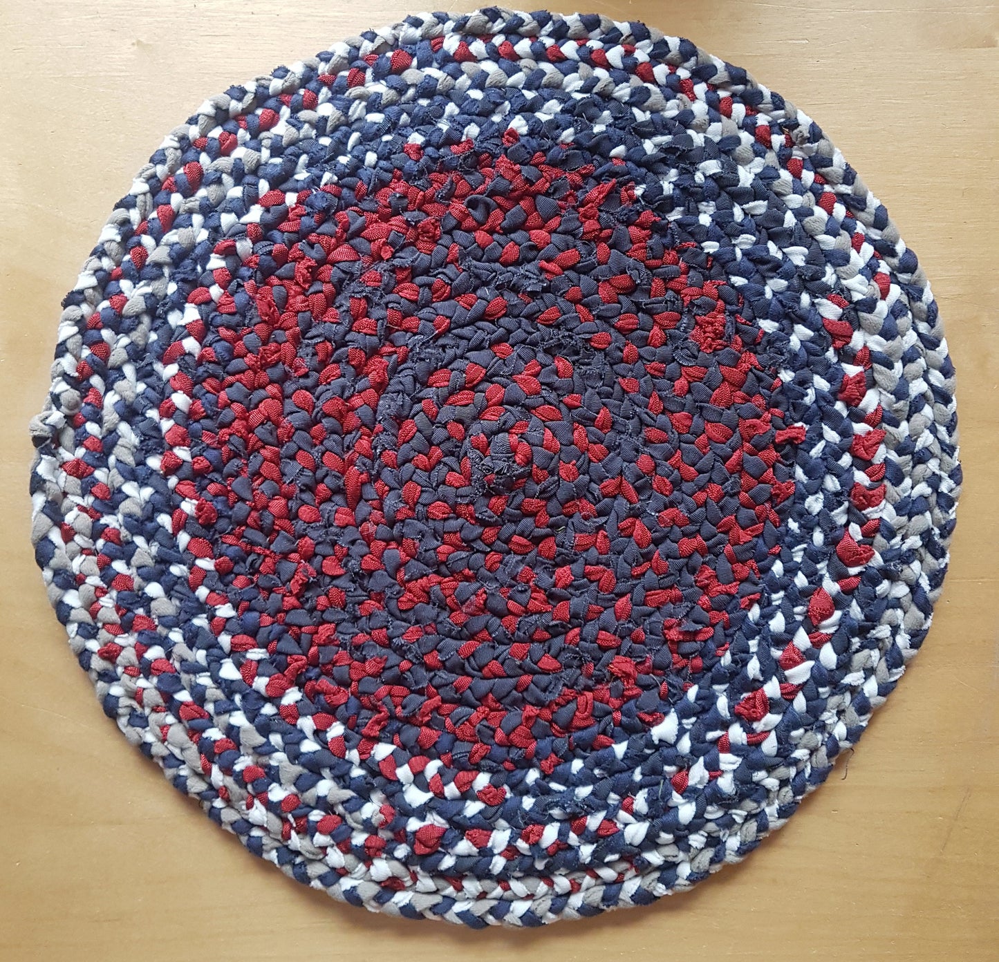 Handmade Coaster Brown Blue White Terracotta