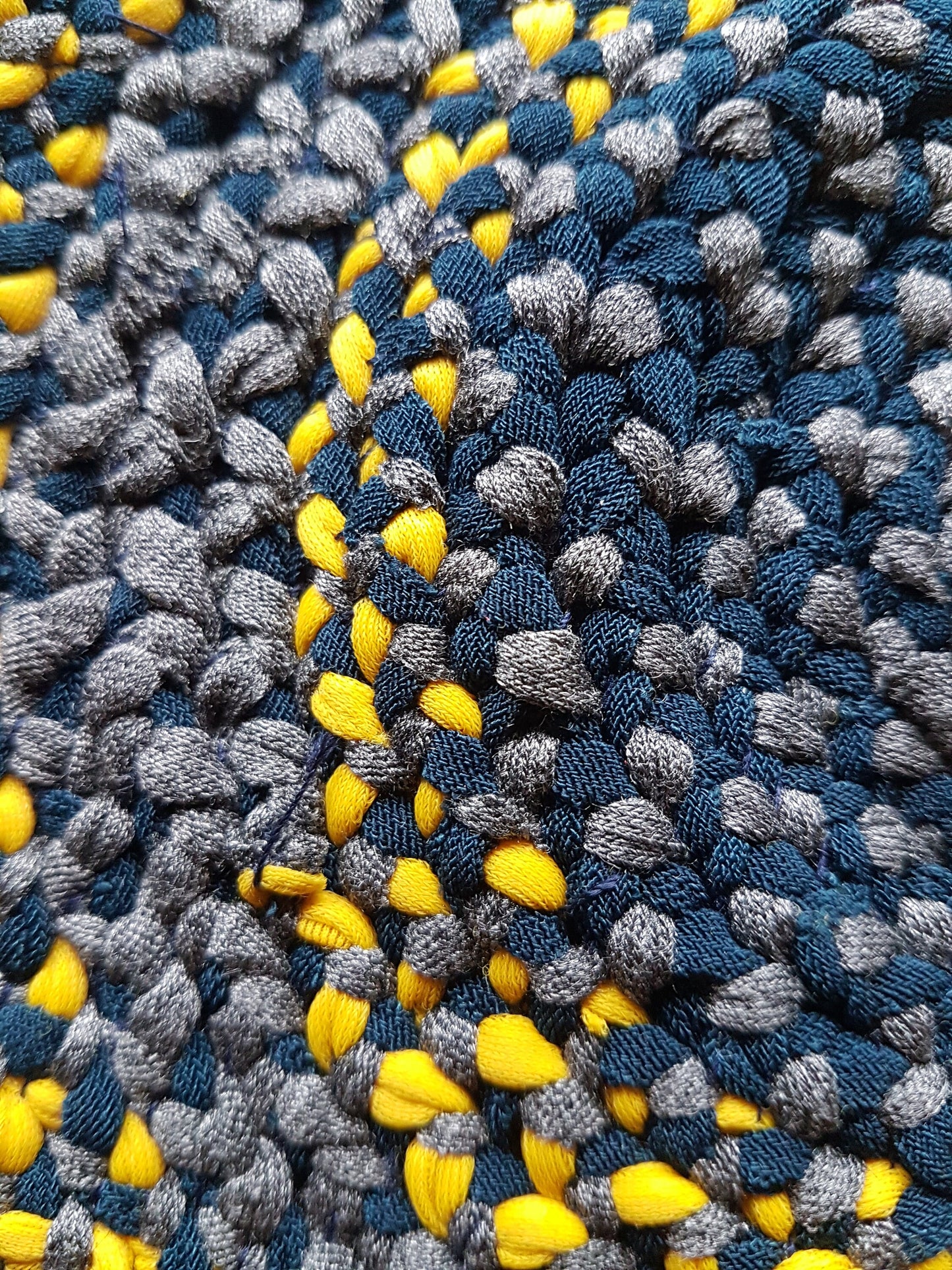 Handmade Coaster Green Mustard Yellow Grey