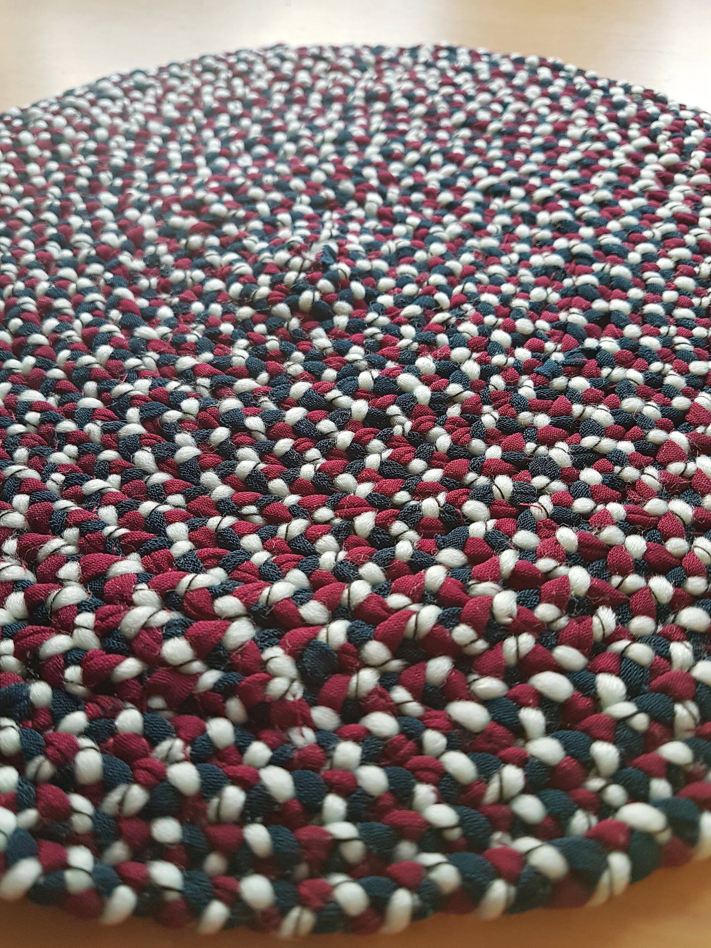 Handmade Coaster Centrepiece Green, Burgundy