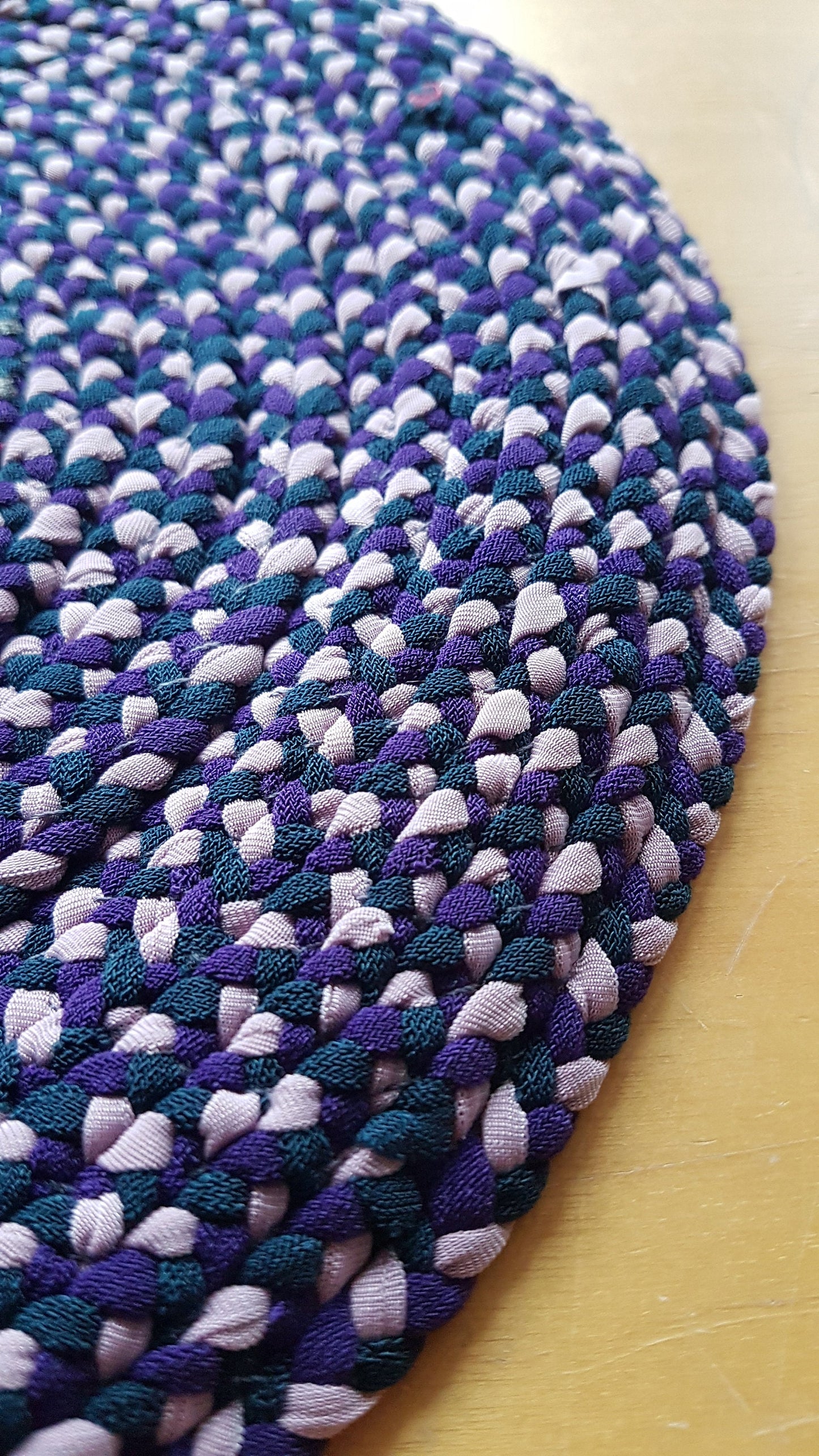 Handmade Coaster Purple Pink Yellow Grey Green