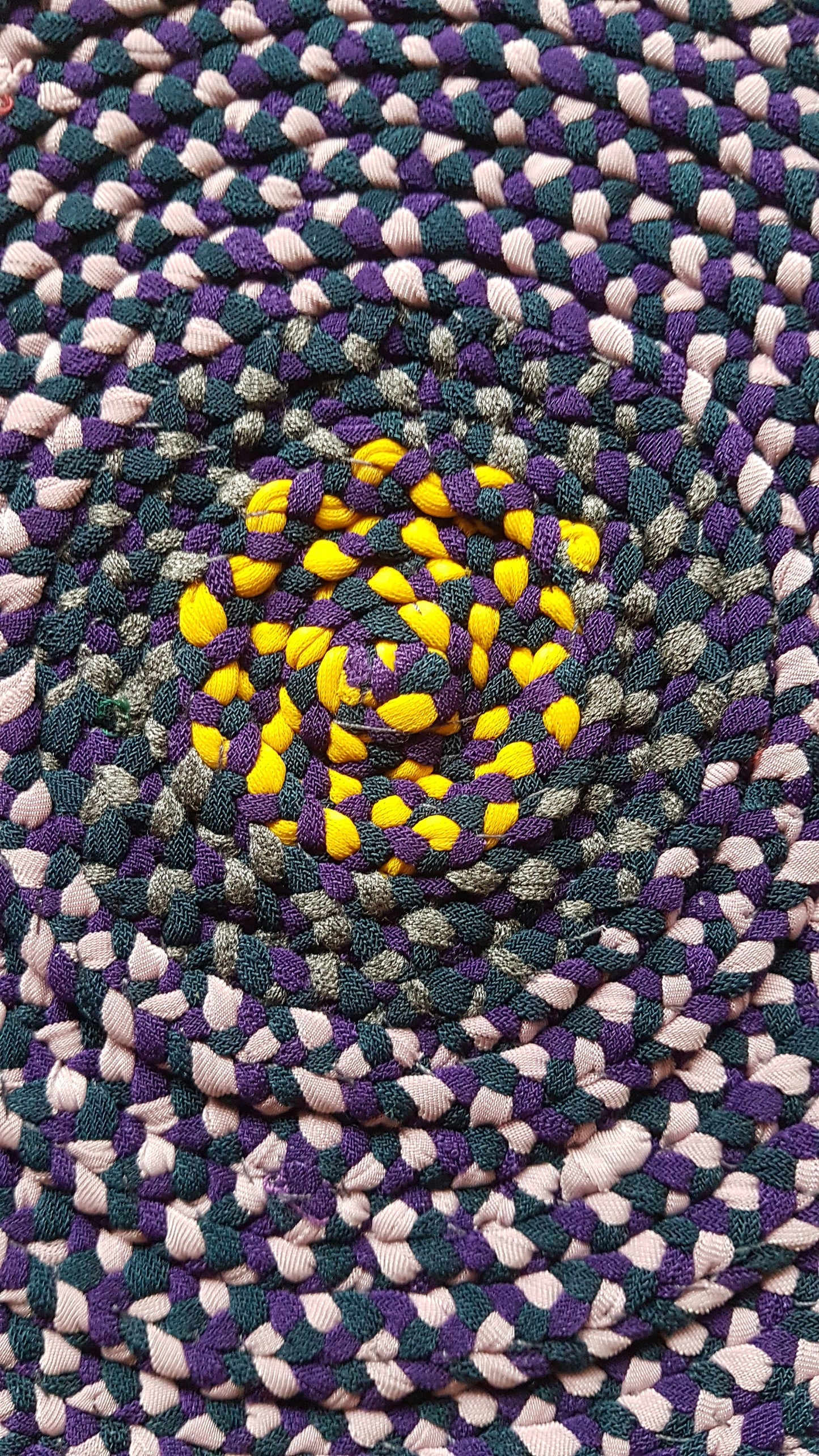 Handmade Coaster Purple Pink Yellow Grey Green