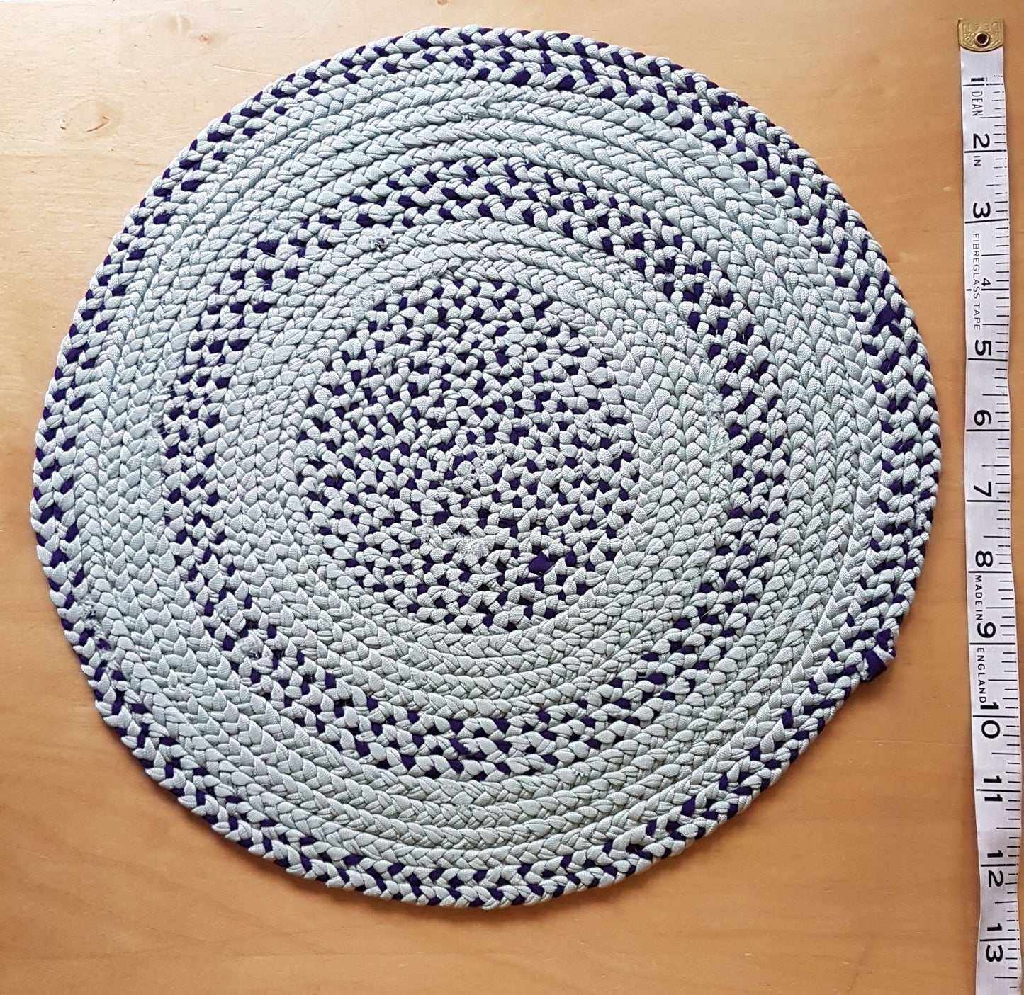 Handmade Round Coaster Centrepiece Green Purple