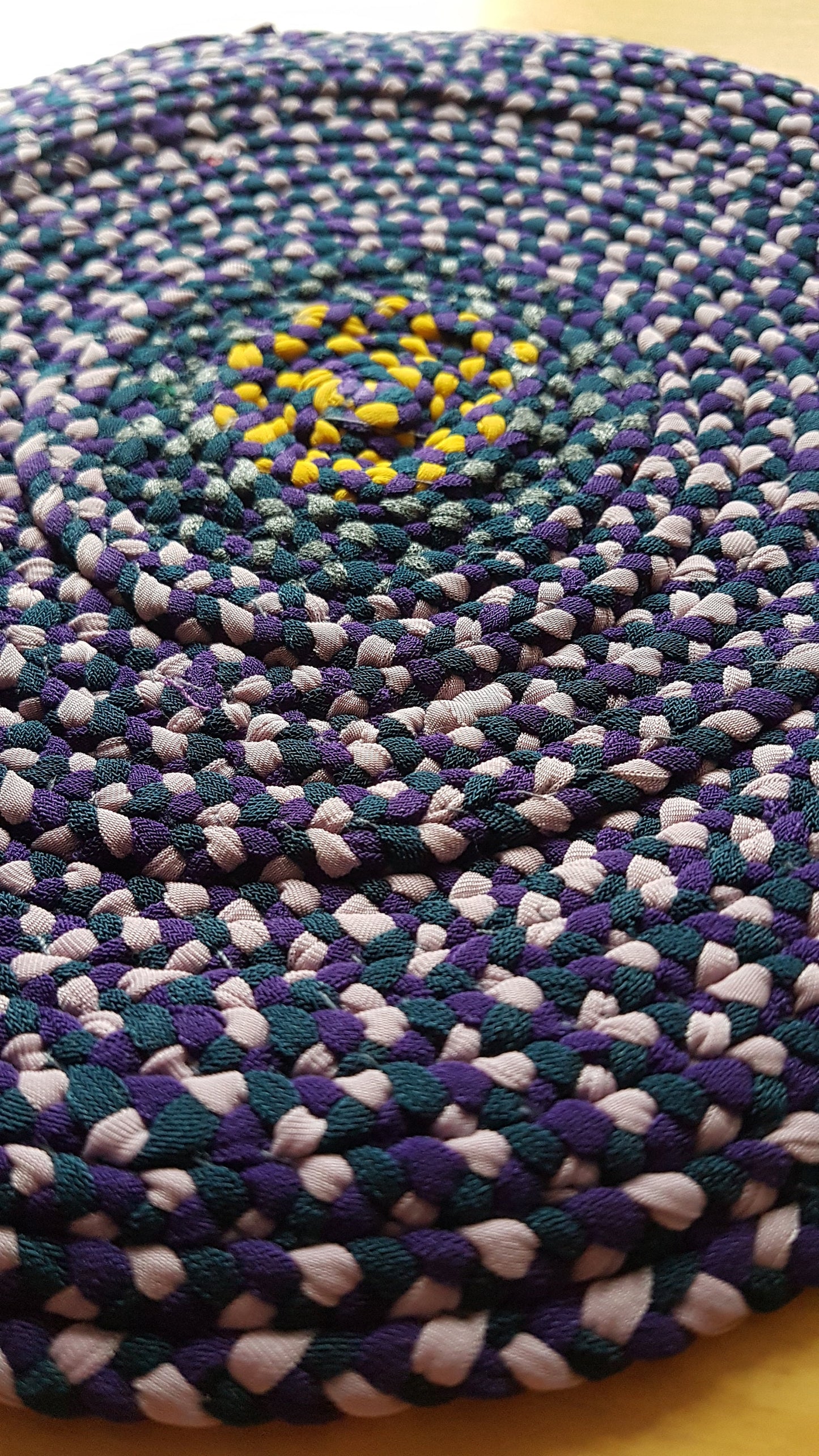 Handmade Coaster Purple Pink Yellow Grey Green
