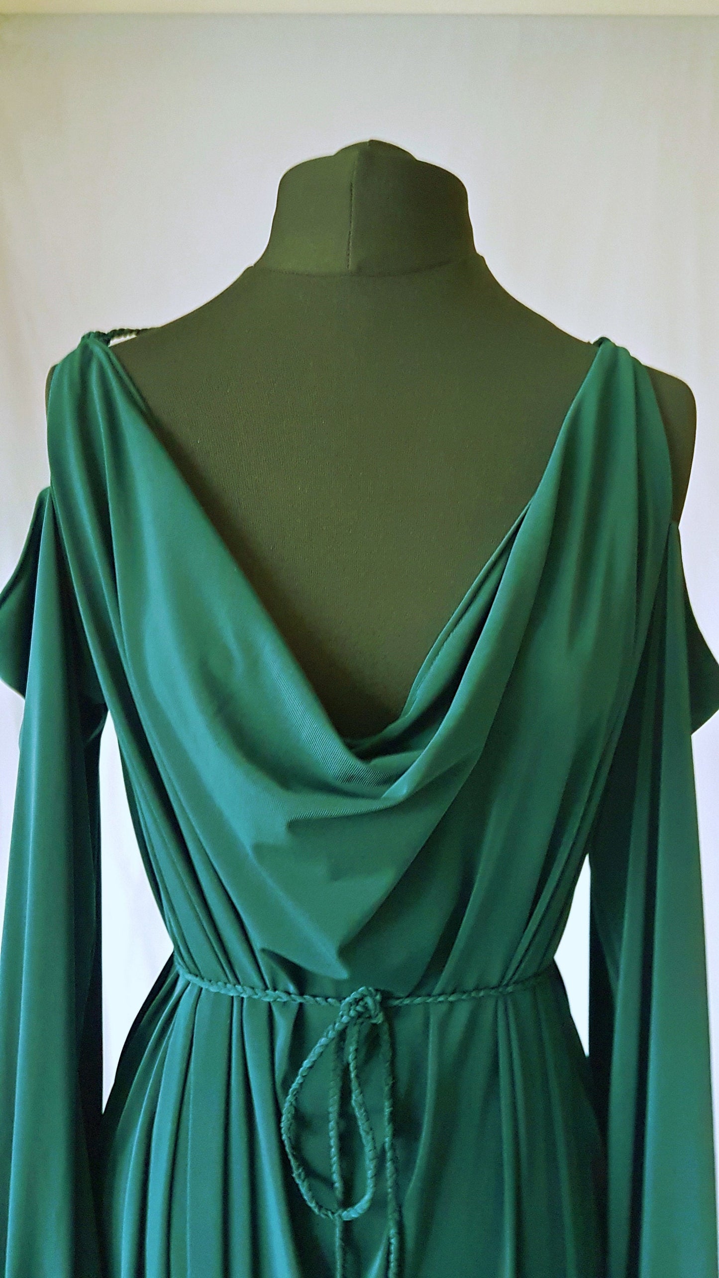 Long Backless Grecian Dress